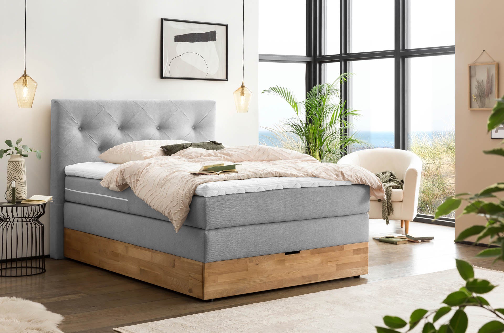 Boxspringbett 180x200 160x200 Bett Bettkasten Polsterbett Doppelbett Motorbett Bett elektrisch verstellbar Bett mit Motor