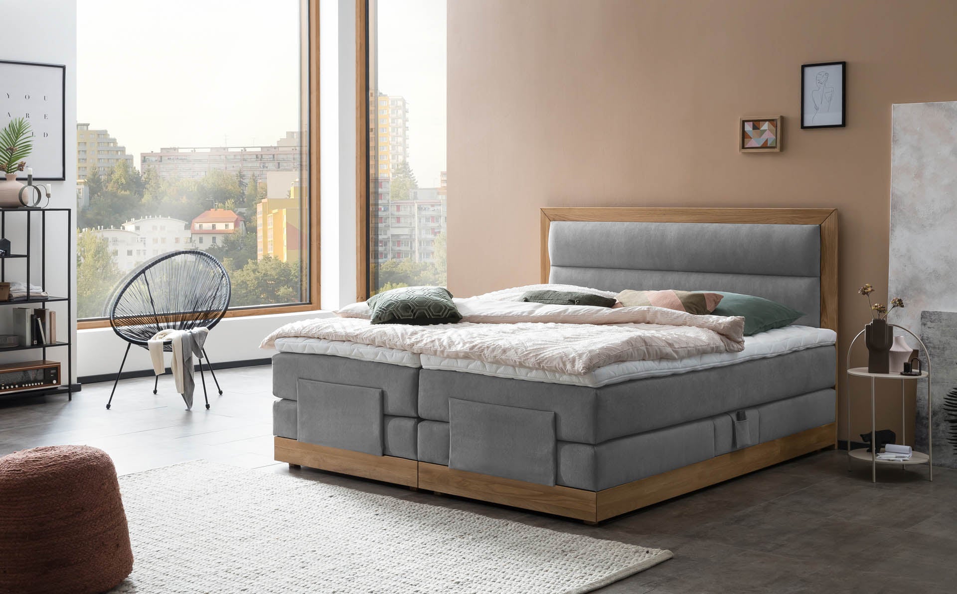 Boxspringbett 180x200 160x200 Bett Bettkasten Polsterbett Doppelbett Motorbett Bett elektrisch verstellbar Bett mit Motor