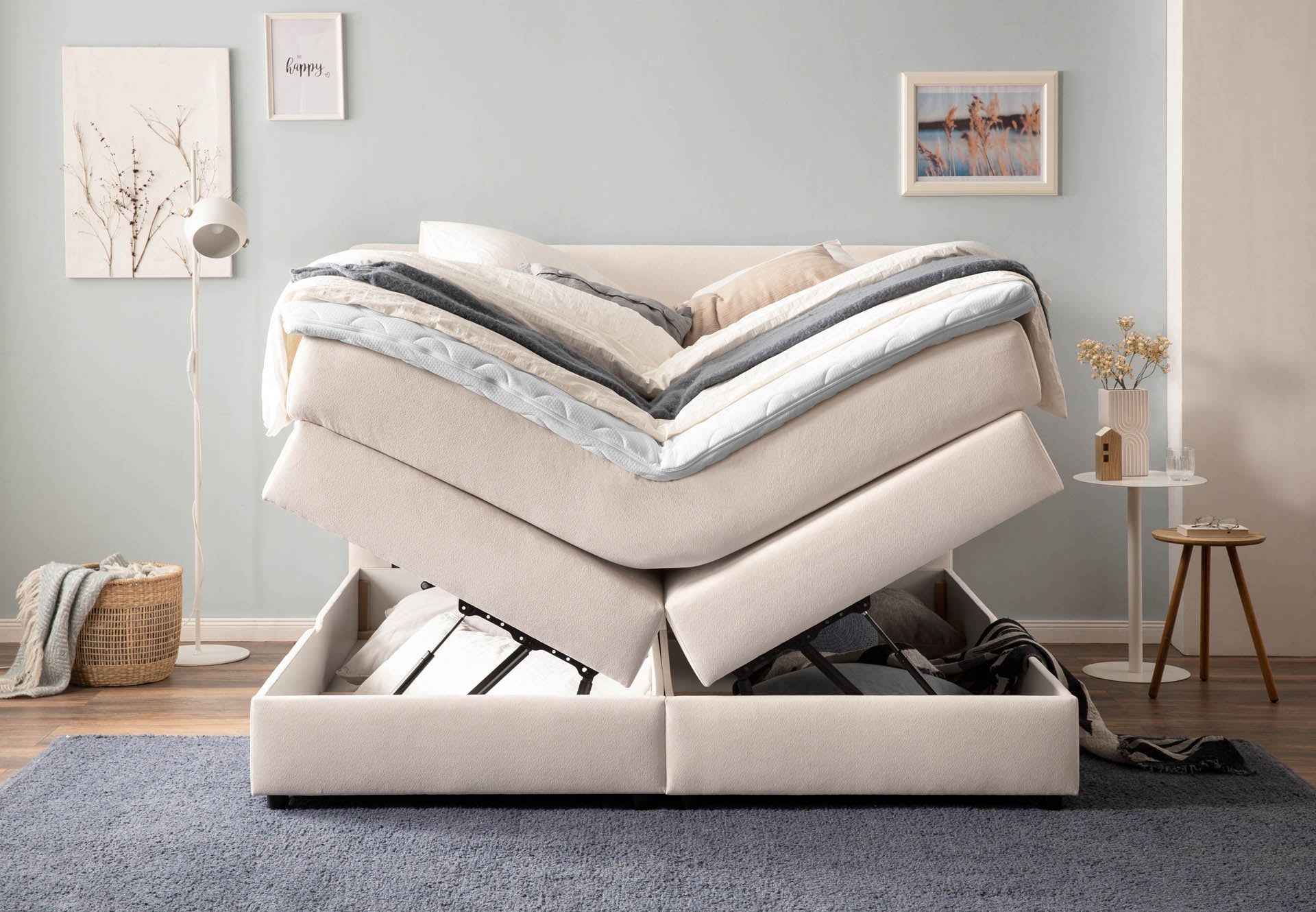 Boxspringbett 180x200 160x200 Bett Bettkasten Polsterbett Doppelbett Motorbett Bett elektrisch verstellbar Bett mit Motor