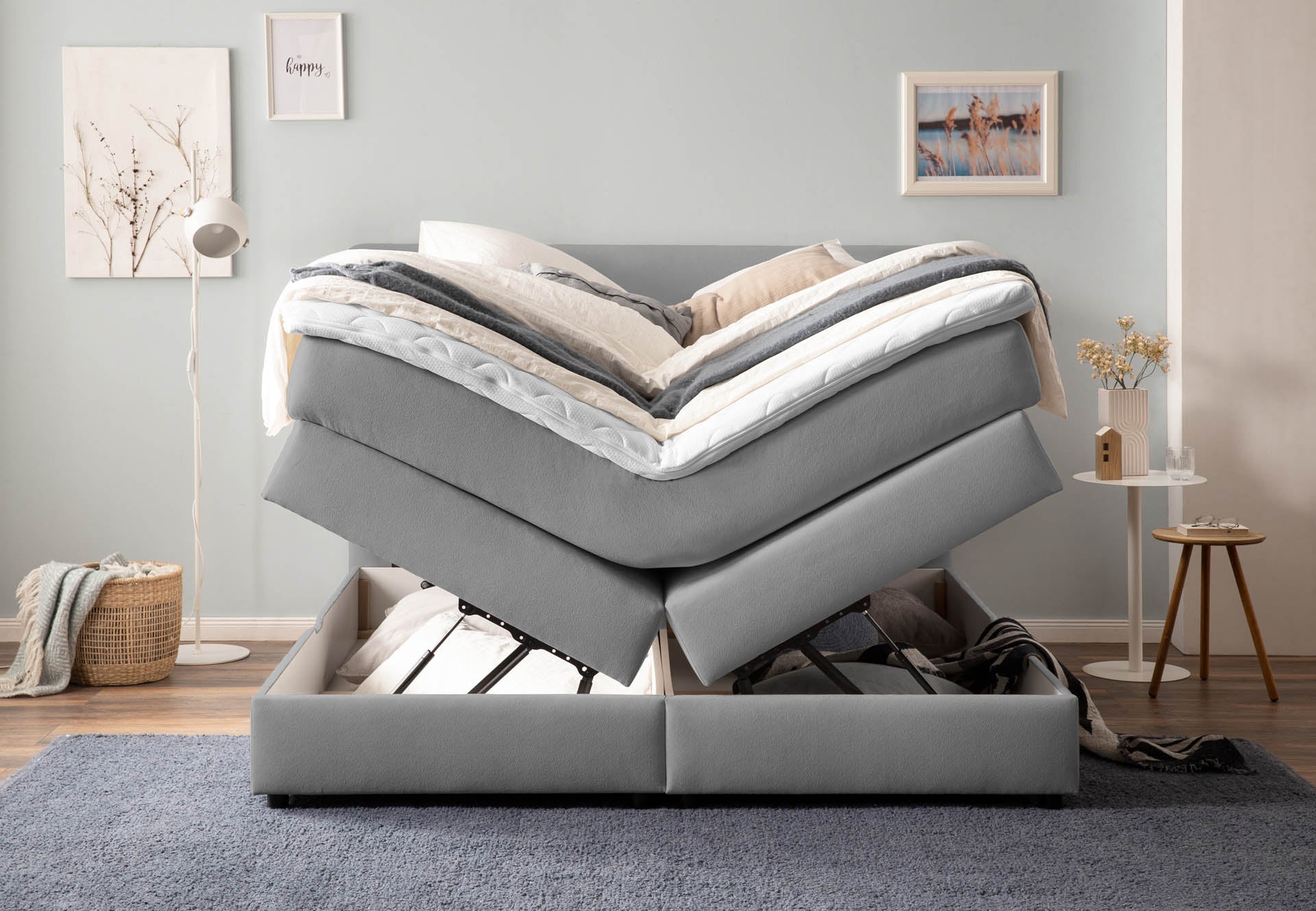 Boxspringbett 180x200 160x200 Bett Bettkasten Polsterbett Doppelbett Motorbett Bett elektrisch verstellbar Bett mit Motor