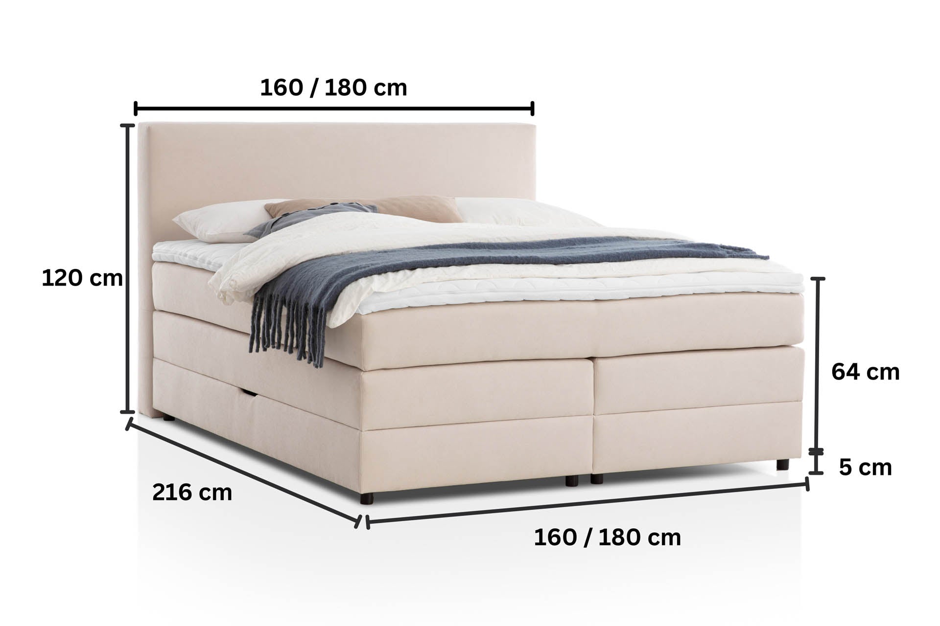 Boxspringbett 180x200 160x200 Bett Bettkasten Polsterbett Doppelbett Motorbett Bett elektrisch verstellbar Bett mit Motor