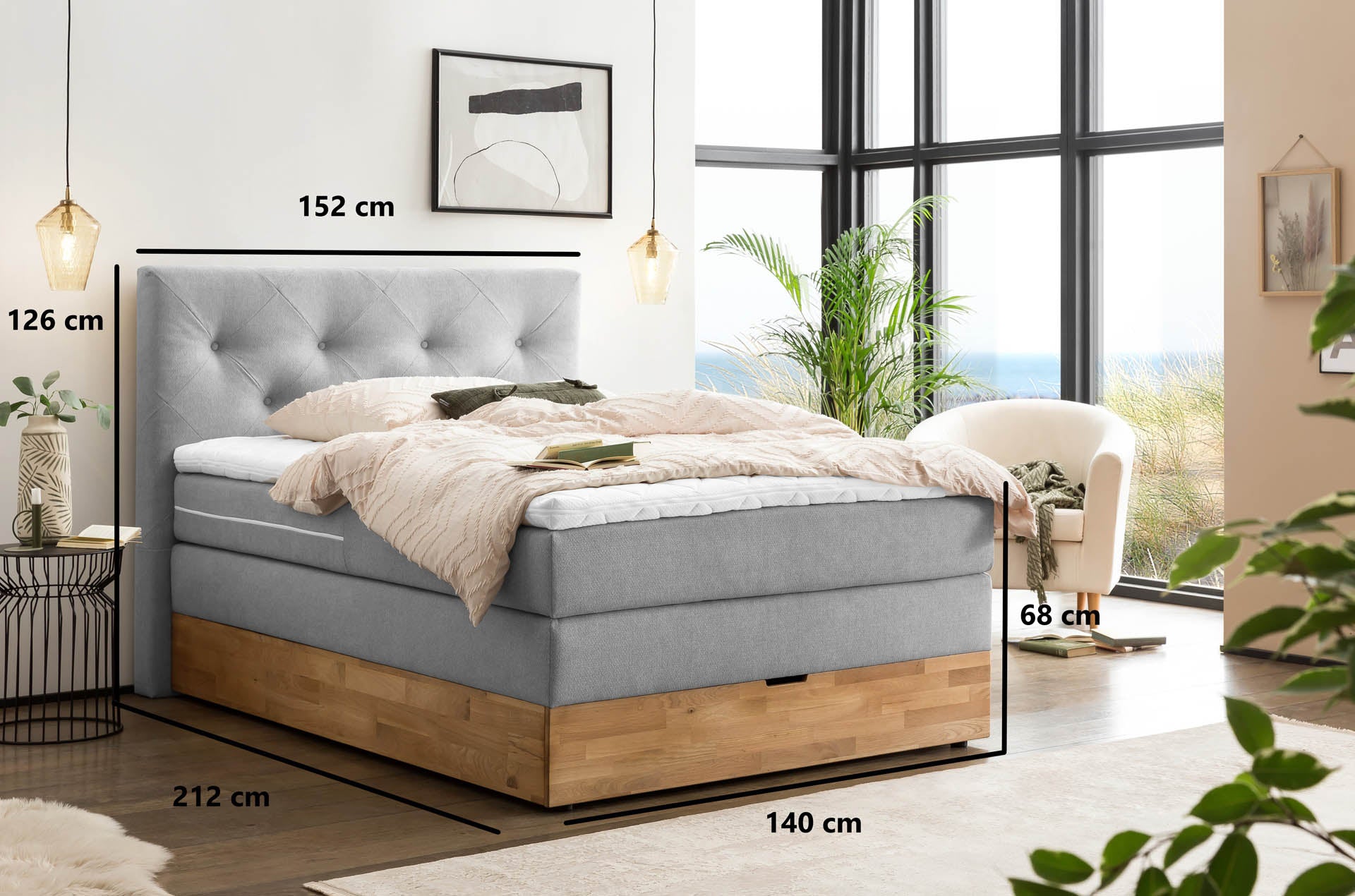 Boxspringbett 180x200 160x200 Bett Bettkasten Polsterbett Doppelbett Motorbett Bett elektrisch verstellbar Bett mit Motor