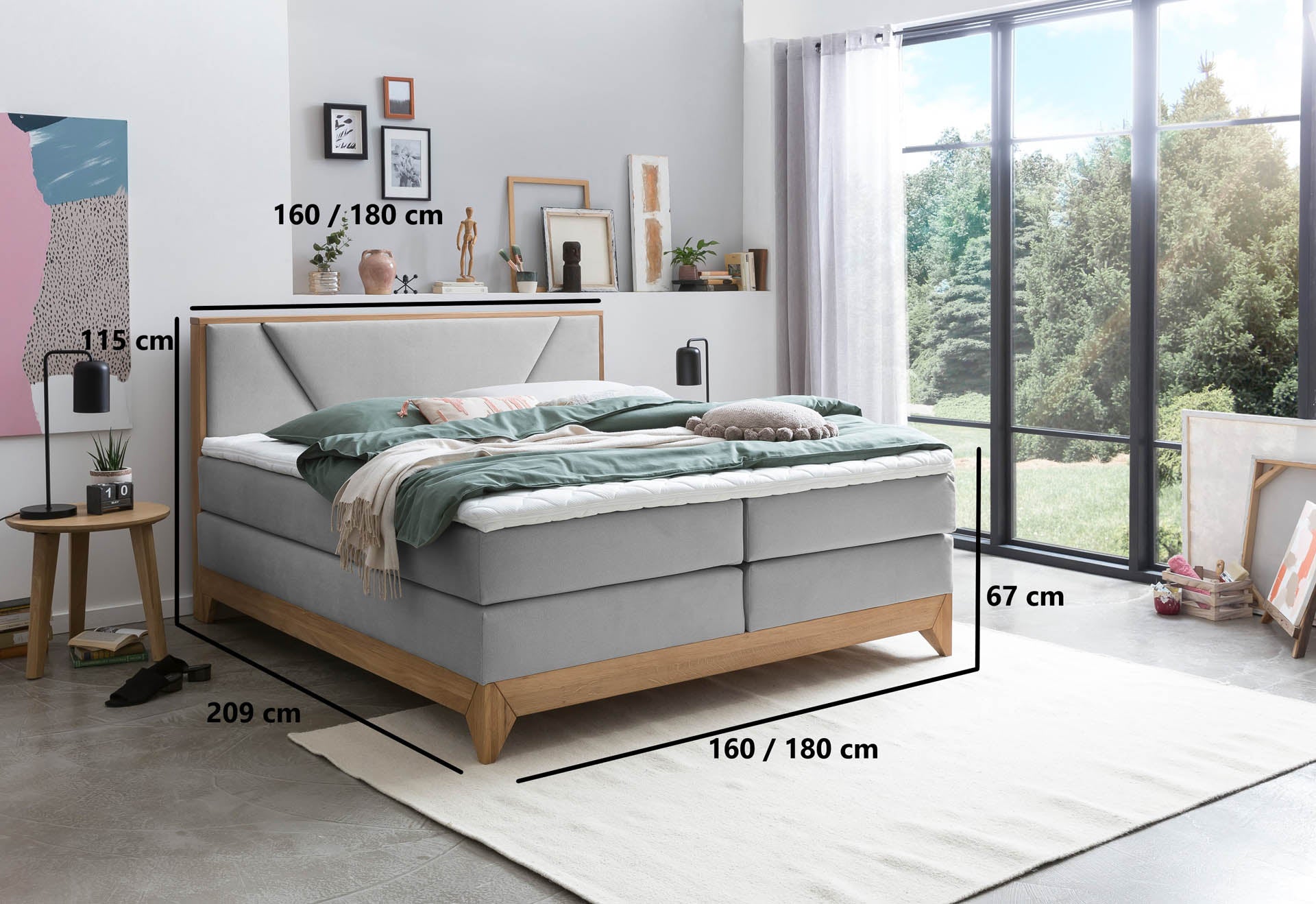 Boxspringbett 180x200 160x200 Bett Bettkasten Polsterbett Doppelbett Motorbett Bett elektrisch verstellbar Bett mit Motor