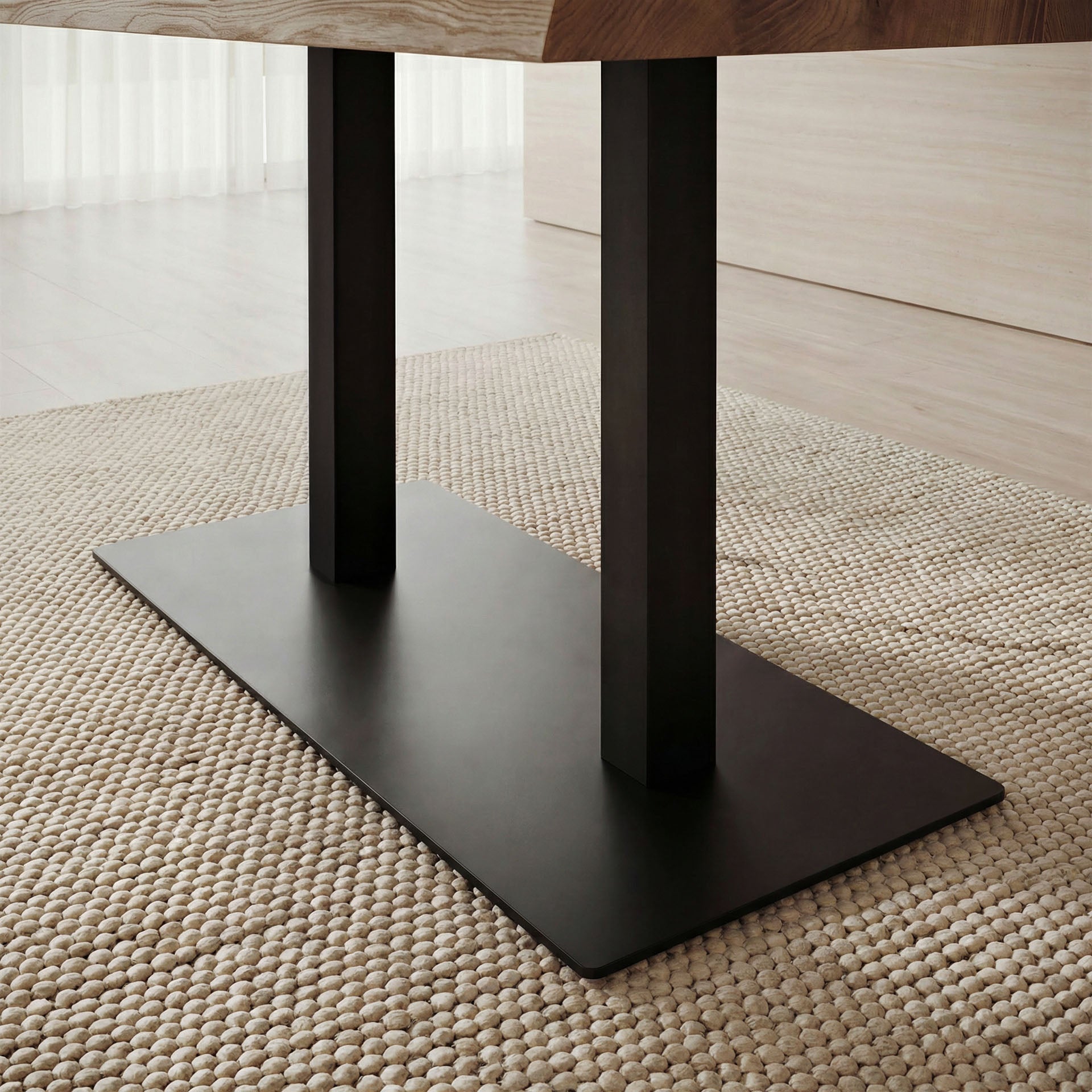 Esstisch Mond aus Massivholz Eiche