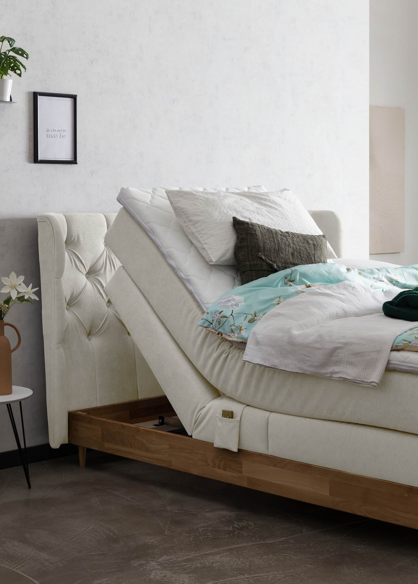 Boxspringbett 180x200 160x200 Bett Bettkasten Polsterbett Doppelbett Motorbett Bett elektrisch verstellbar Bett mit Motor