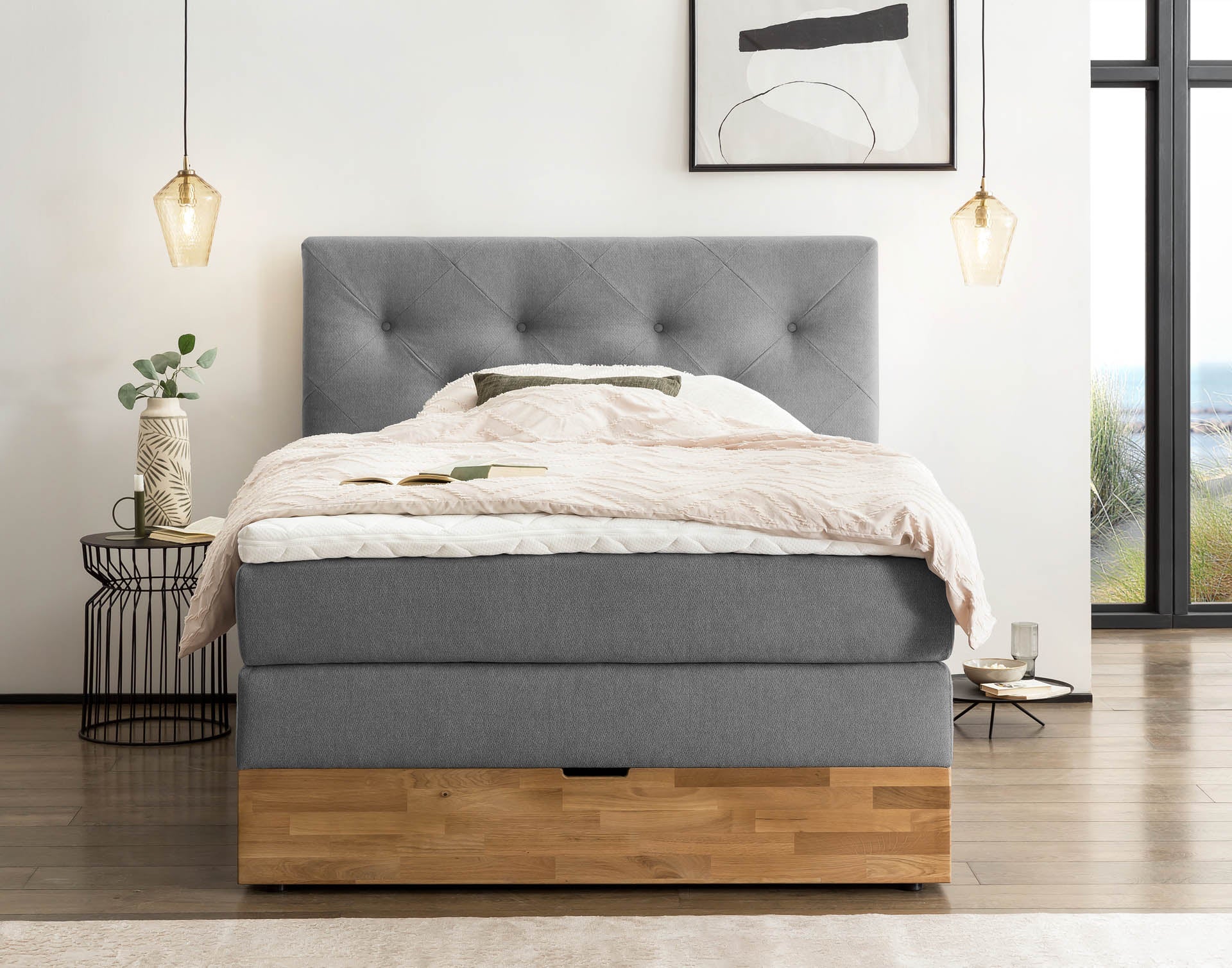 Boxspringbett 180x200 160x200 Bett Bettkasten Polsterbett Doppelbett Motorbett Bett elektrisch verstellbar Bett mit Motor