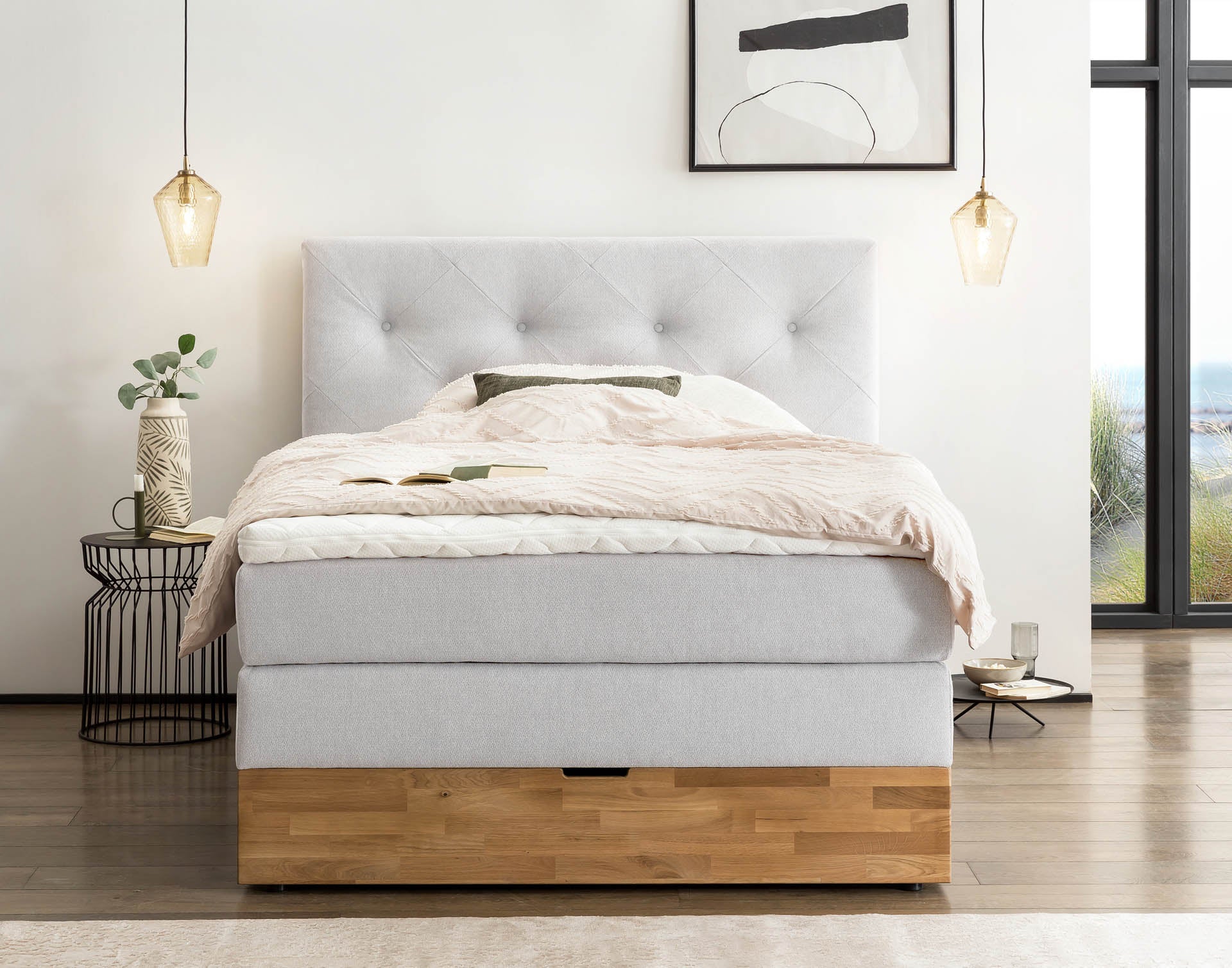 Boxspringbett 180x200 160x200 Bett Bettkasten Polsterbett Doppelbett Motorbett Bett elektrisch verstellbar Bett mit Motor