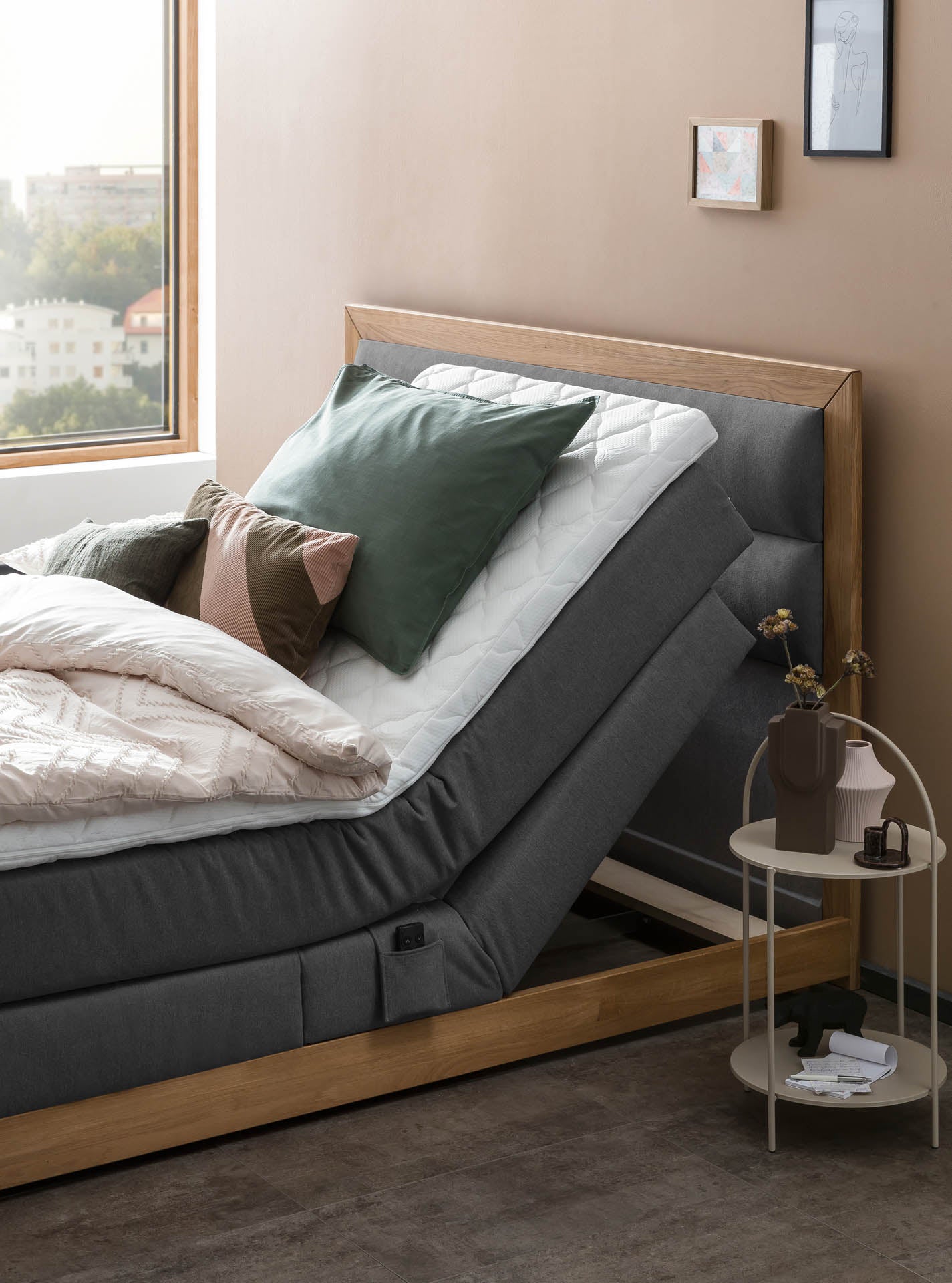 Boxspringbett 180x200 160x200 Bett Bettkasten Polsterbett Doppelbett Motorbett Bett elektrisch verstellbar Bett mit Motor