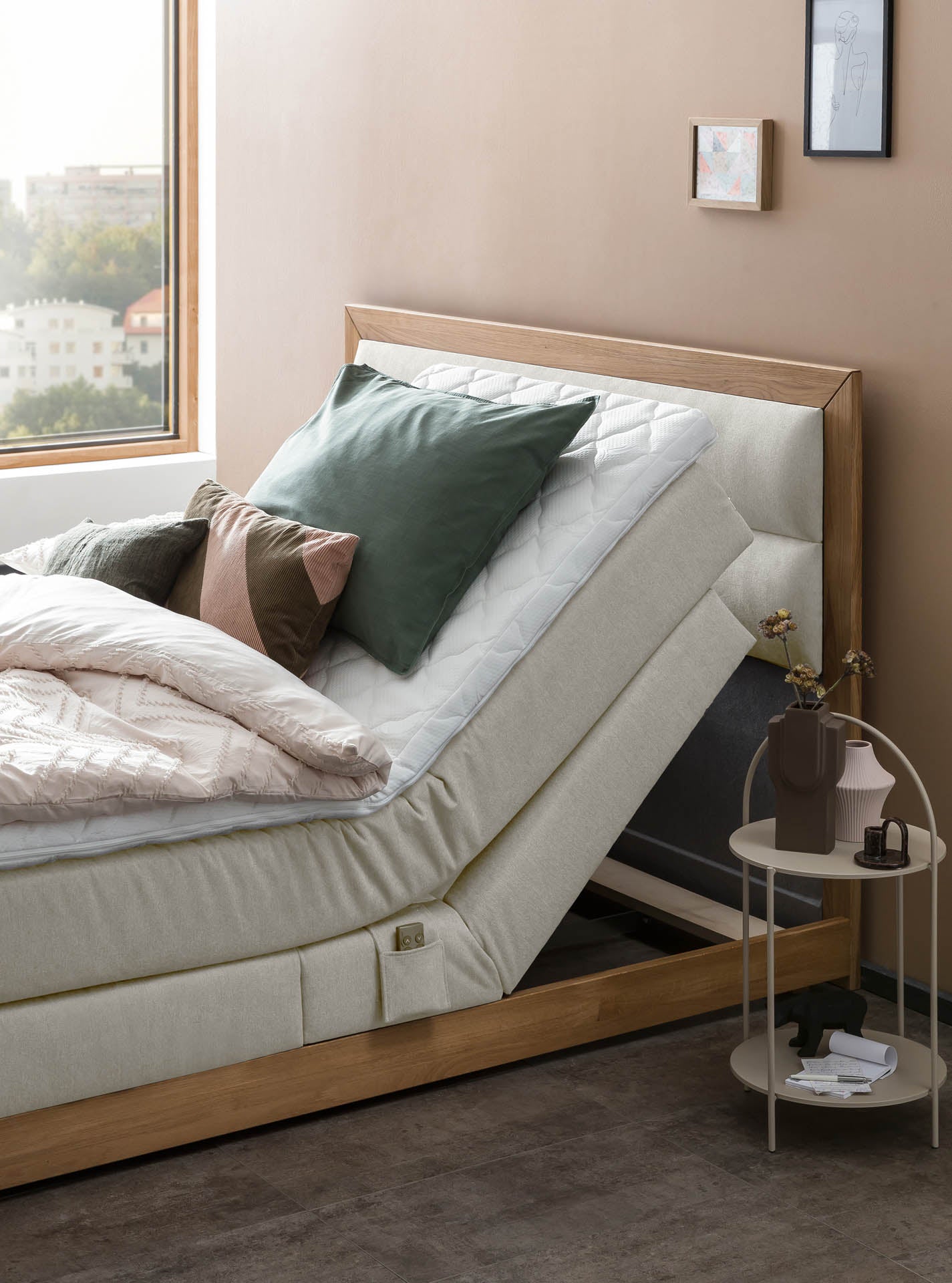 Boxspringbett 180x200 160x200 Bett Bettkasten Polsterbett Doppelbett Motorbett Bett elektrisch verstellbar Bett mit Motor