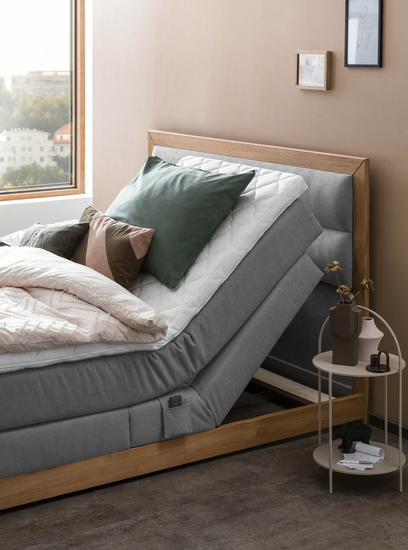 Boxspringbett 180x200 160x200 Bett Bettkasten Polsterbett Doppelbett Motorbett Bett elektrisch verstellbar Bett mit Motor