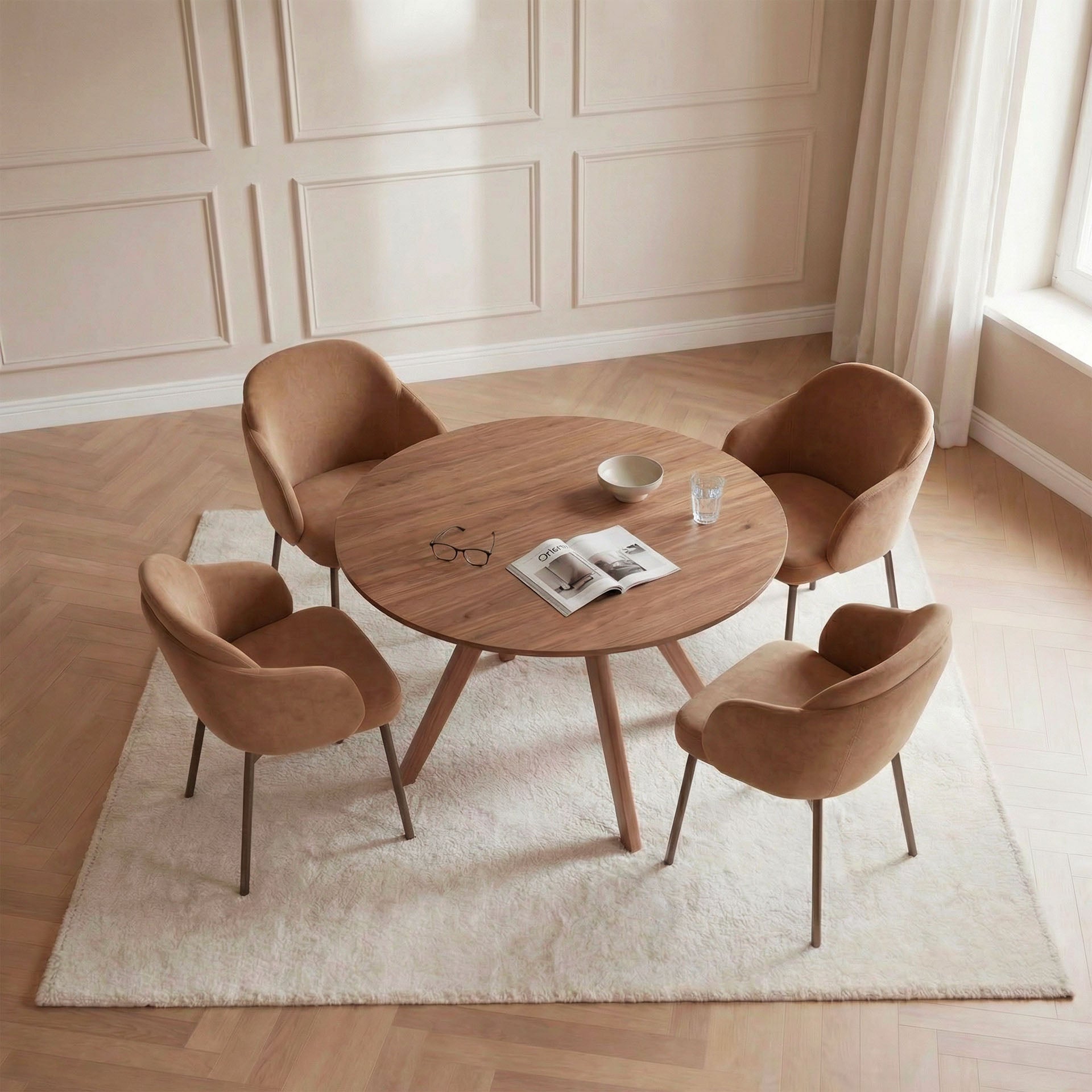 Esstisch Orbit - Rund aus Massivholz Eiche