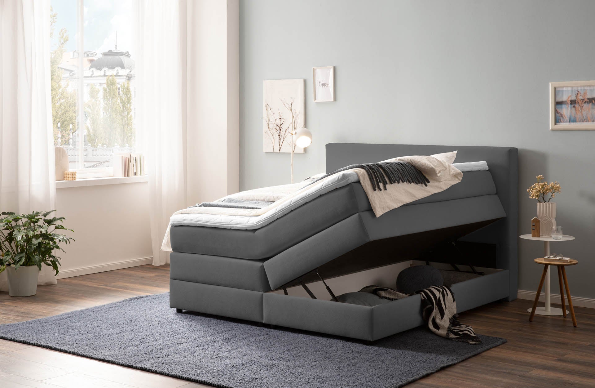 Boxspringbett 180x200 160x200 Bett Bettkasten Polsterbett Doppelbett Motorbett Bett elektrisch verstellbar Bett mit Motor