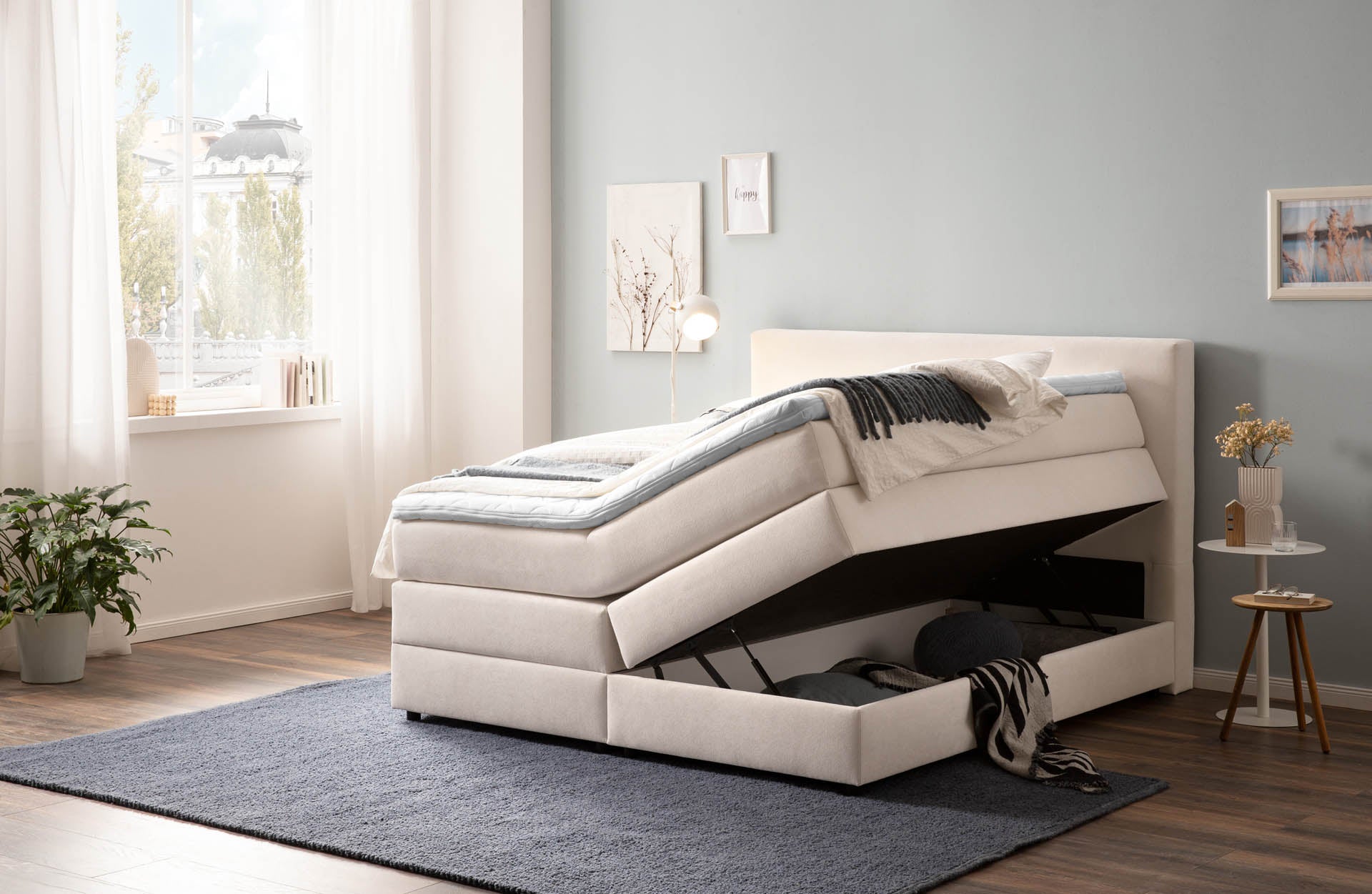 Boxspringbett 180x200 160x200 Bett Bettkasten Polsterbett Doppelbett Motorbett Bett elektrisch verstellbar Bett mit Motor