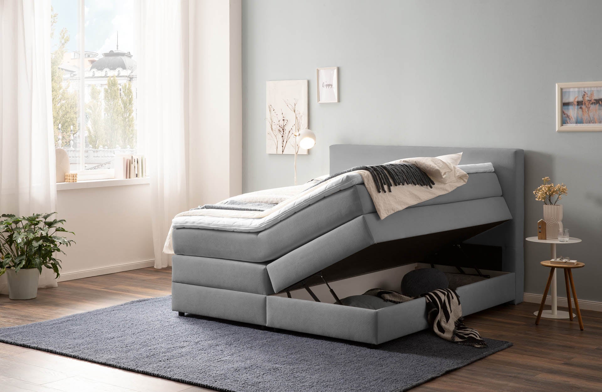 Boxspringbett 180x200 160x200 Bett Bettkasten Polsterbett Doppelbett Motorbett Bett elektrisch verstellbar Bett mit Motor