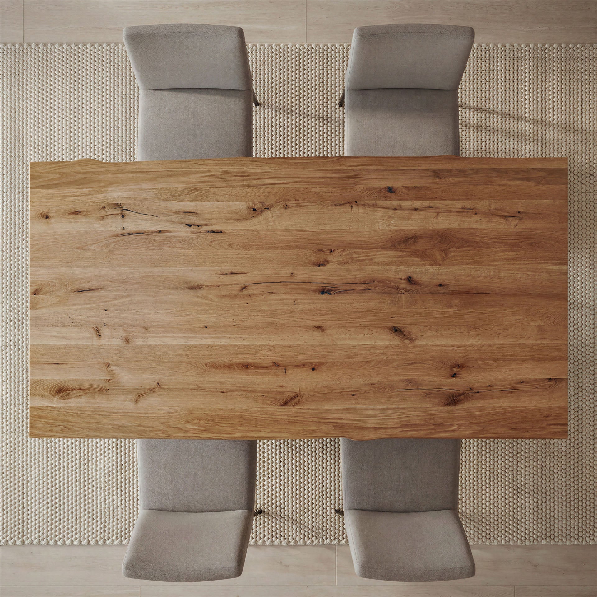 Esstisch Mond aus Massivholz Eiche