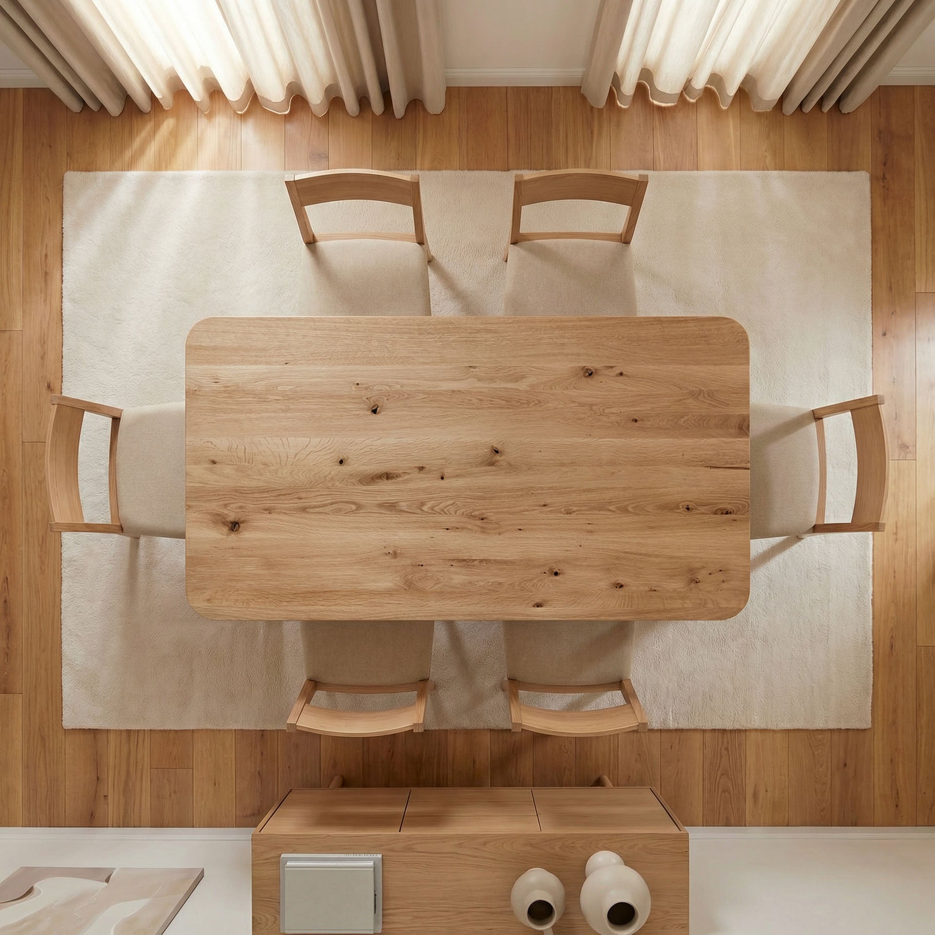 Esstisch Odera aus Massivholz Eiche