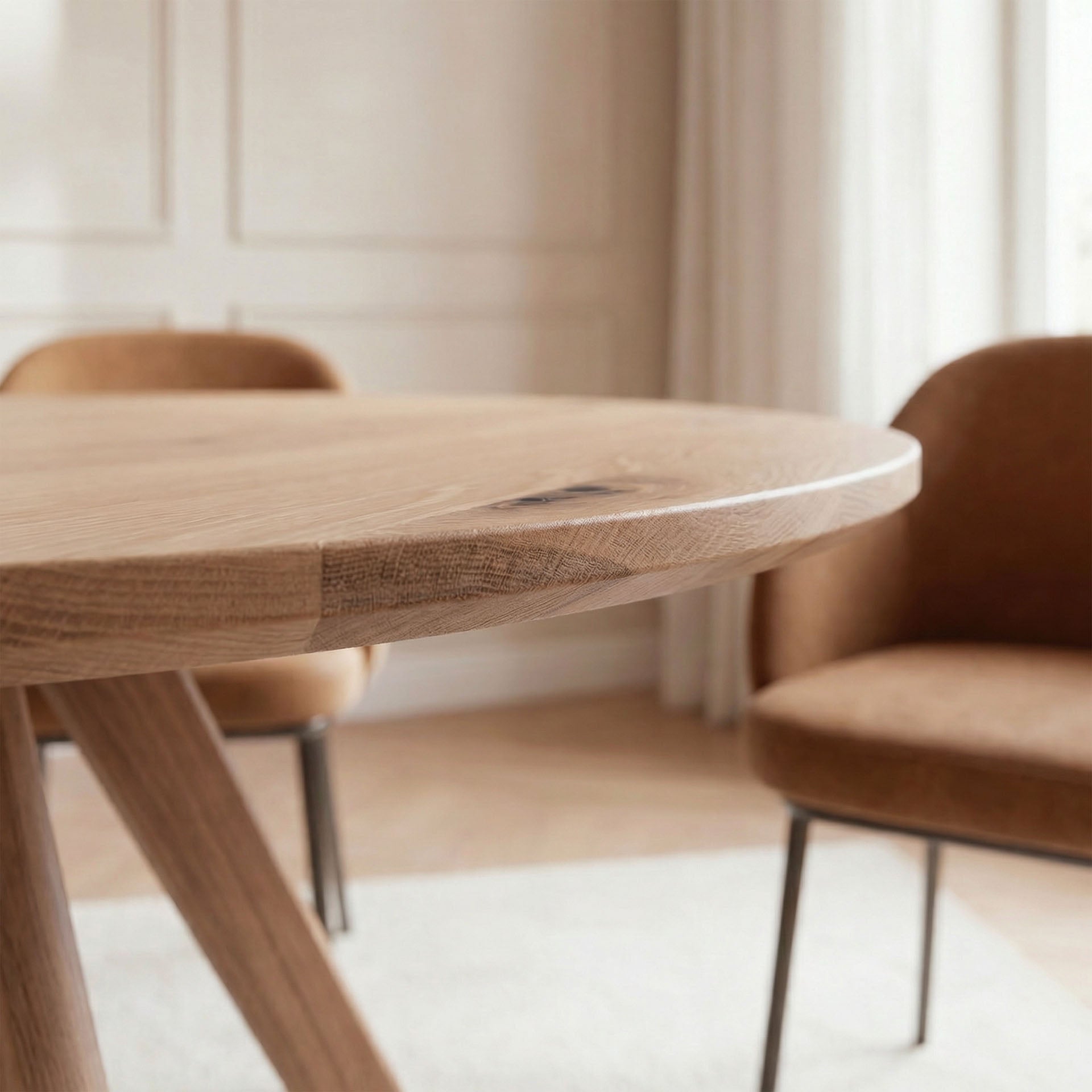 Esstisch Orbit - Rund aus Massivholz Eiche