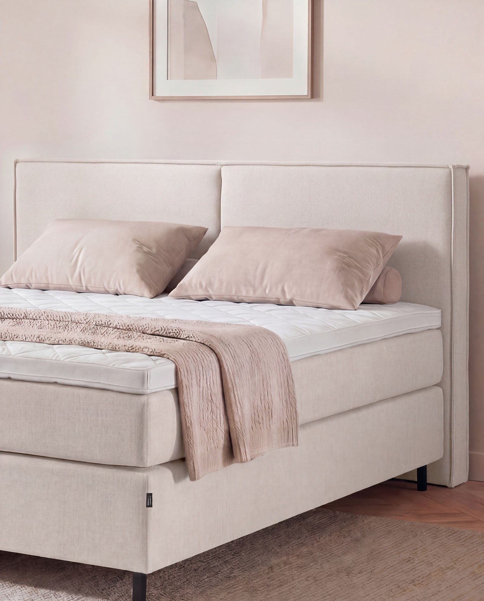 Boxspringbett 160x200 180x200 200x200 Beige Bett Polsterbett Doppelbett Boxspring Bett Schlafzimmer