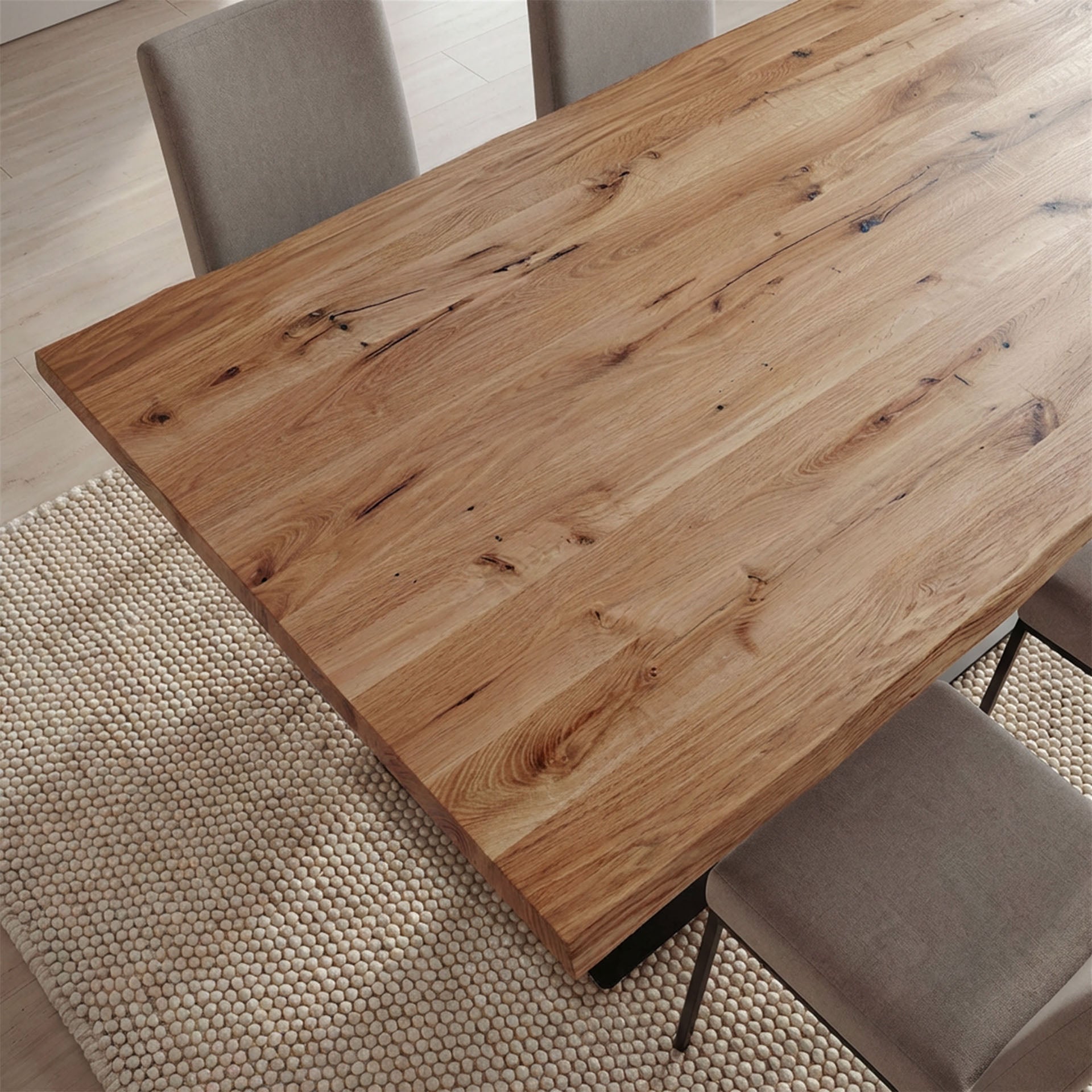 Esstisch Mond aus Massivholz Eiche