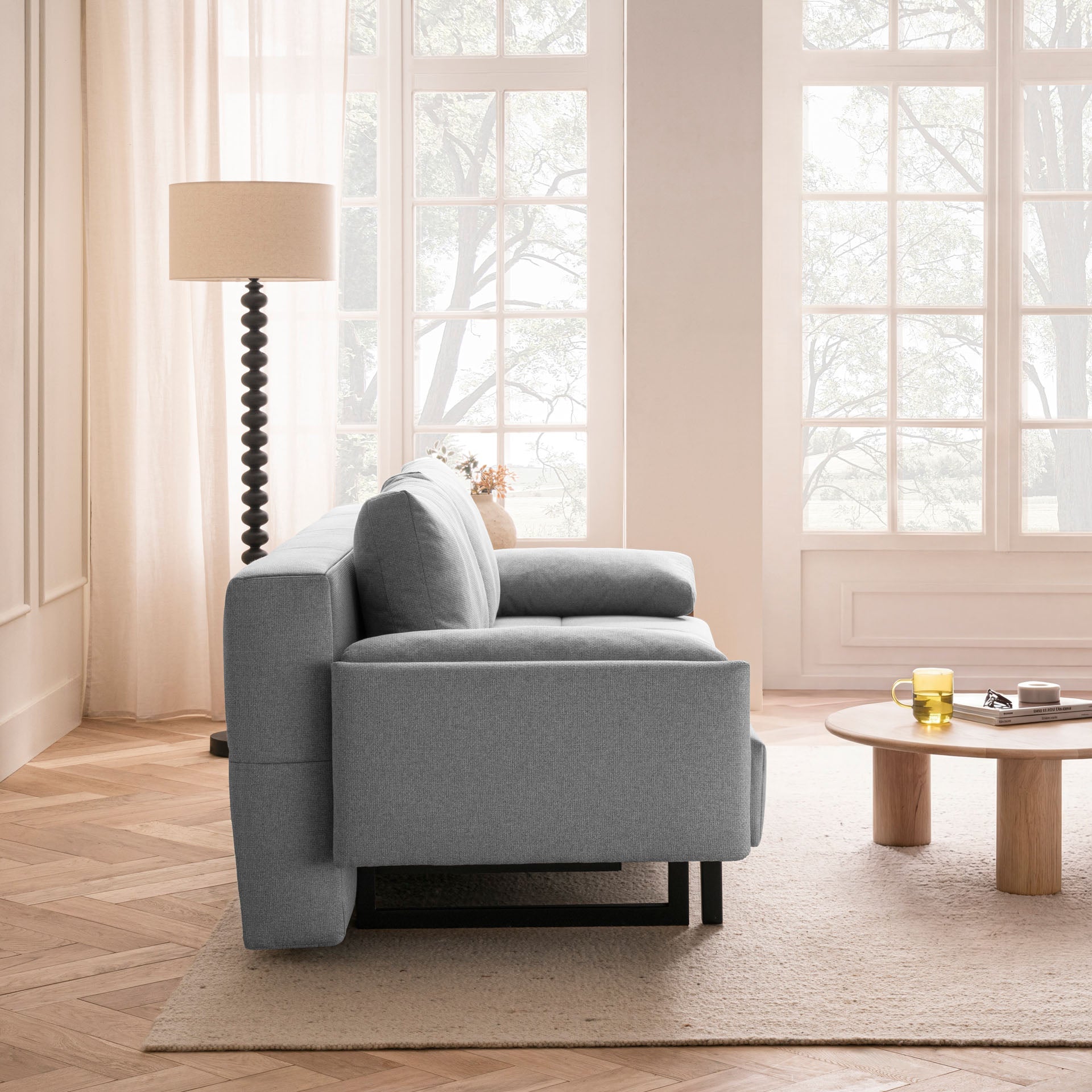 [SKU:1TAMINO103HGRSB] Schlafsofa Hellgrau Sofa mit Schlaffunktion Schlafcouch Bettkasten Schlafsofa mit Bettkasten Sofa kaufen