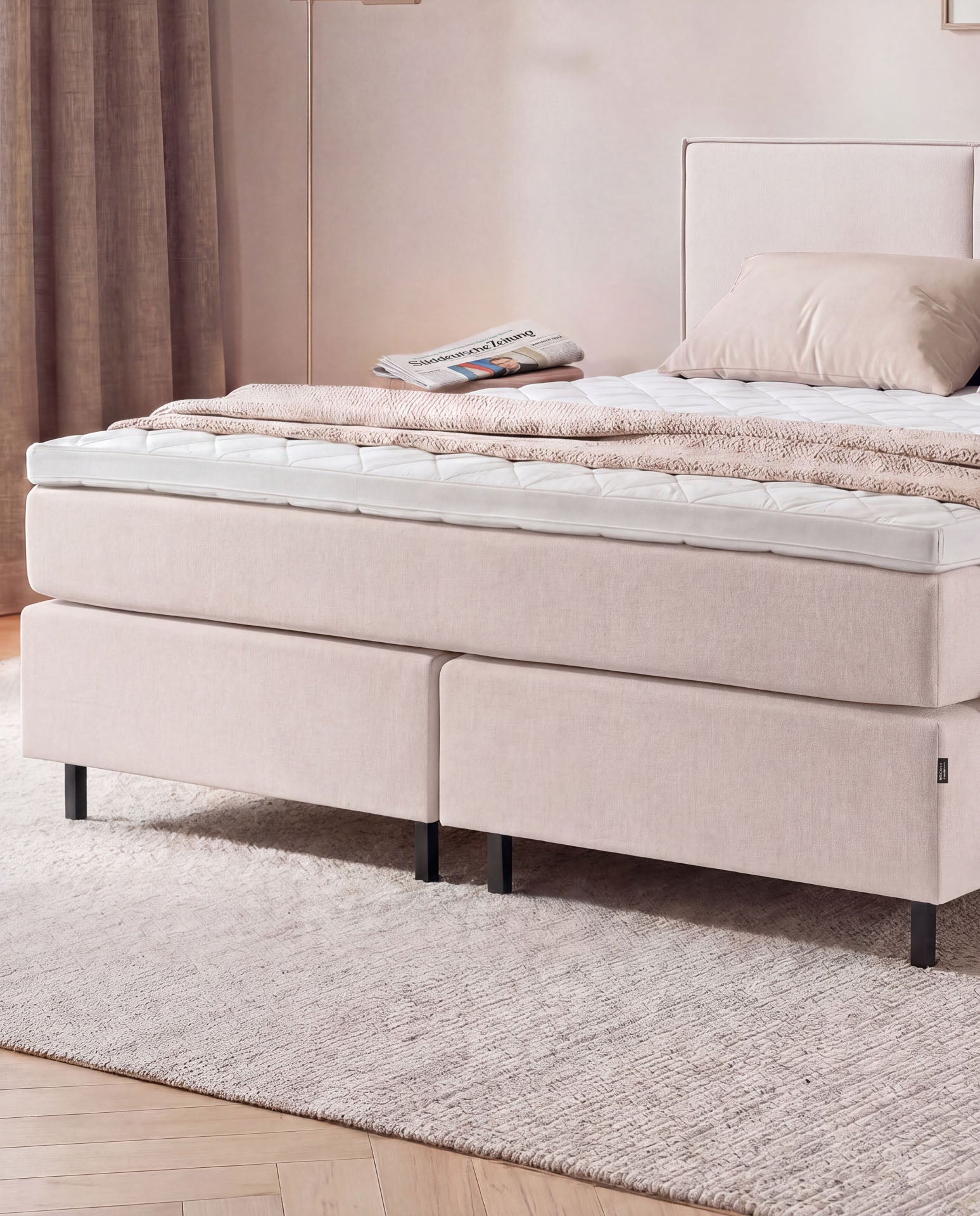 Boxspringbett 160x200 180x200 200x200 Beige Bett Polsterbett Doppelbett Boxspring Bett Schlafzimmer