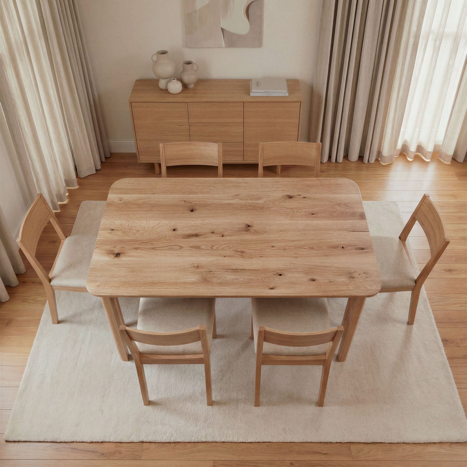 Esstisch Odera aus Massivholz Eiche