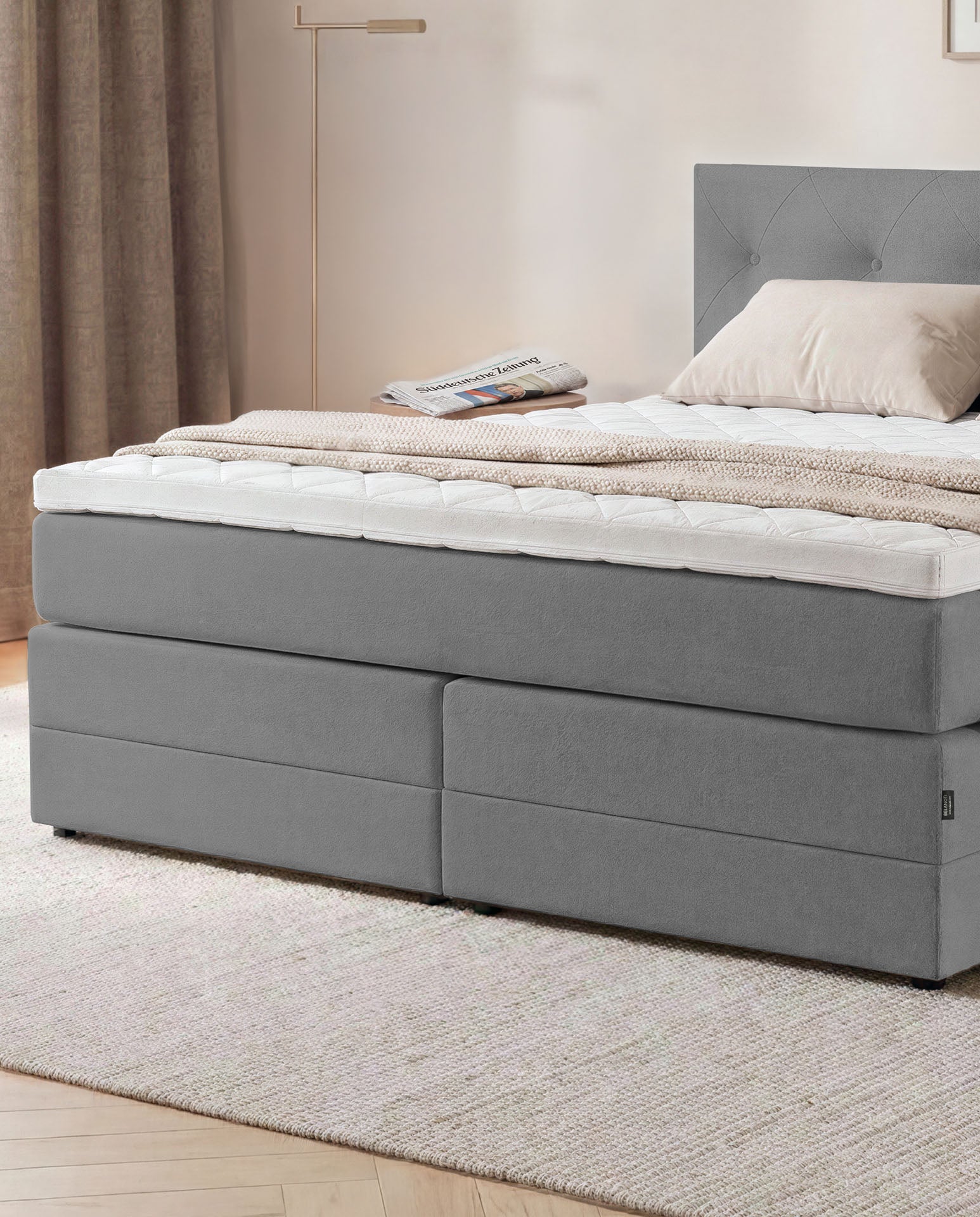 Boxspringbett 160x200 180x200 200x200 Anthrazit Bett Bettkasten Polsterbett Doppelbett Stauraumbett Bett mit Stauraum Schlafzimmer