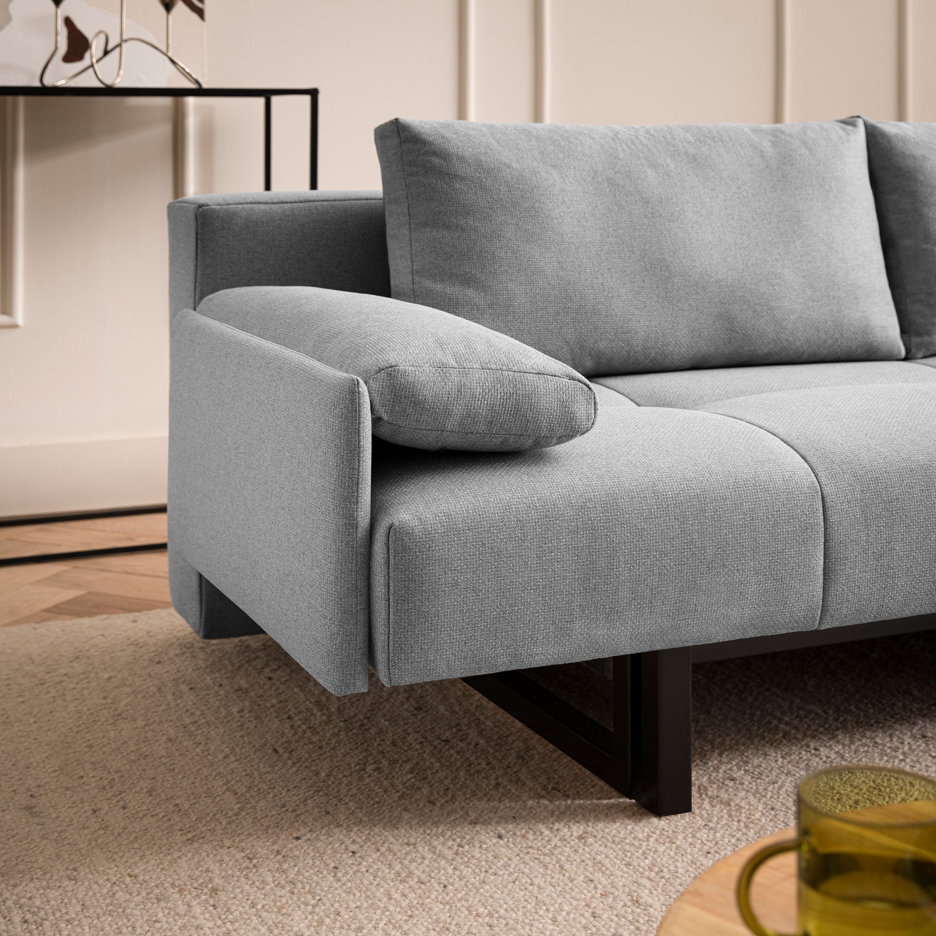 [SKU:1TAMINO103HGRSB] Schlafsofa Hellgrau Sofa mit Schlaffunktion Schlafcouch Bettkasten Schlafsofa mit Bettkasten Sofa kaufen