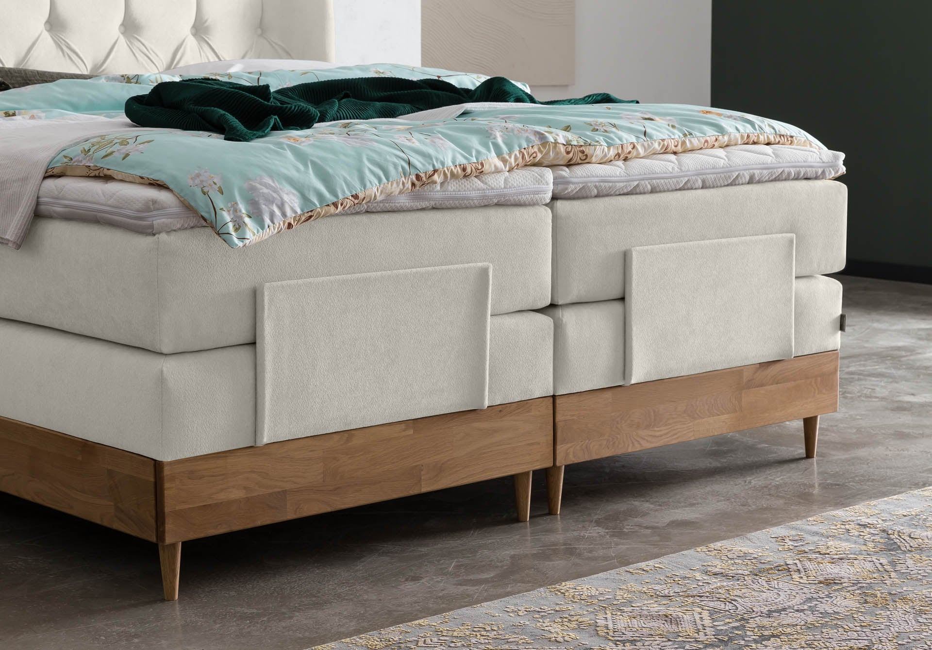 Box spring bed EON electrically adjustable