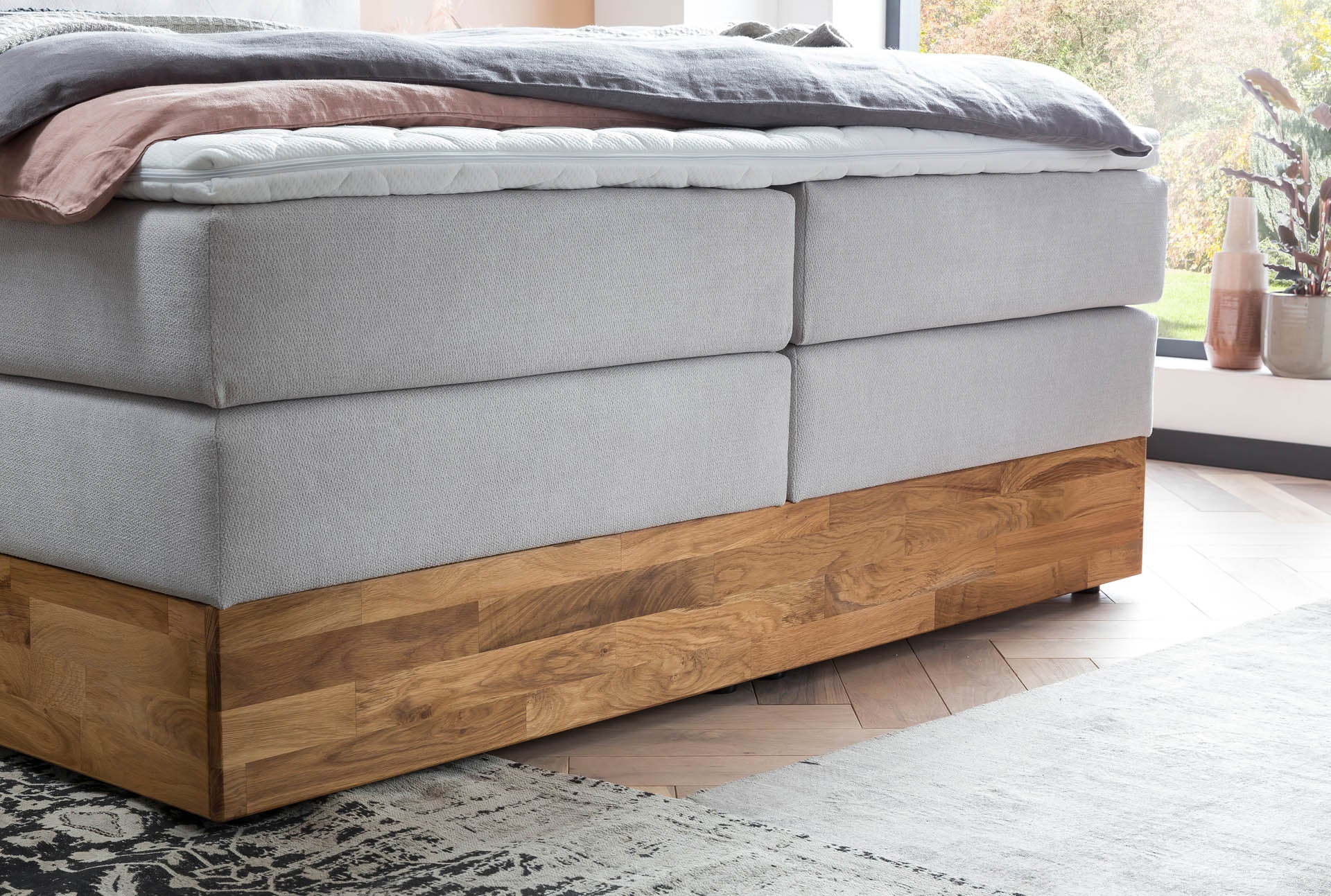 Box spring bed Marbo with storage space