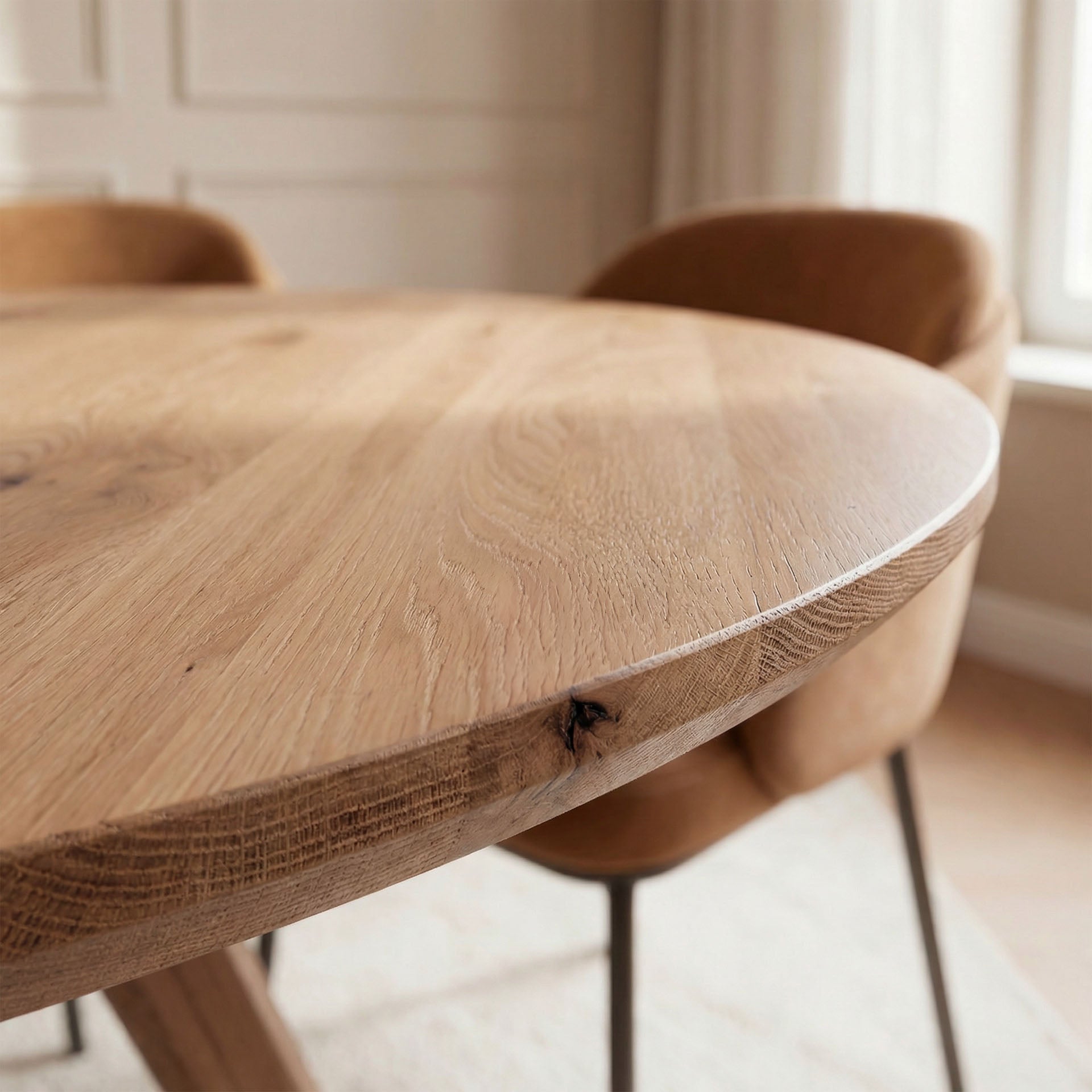 Esstisch Orbit - Rund aus Massivholz Eiche