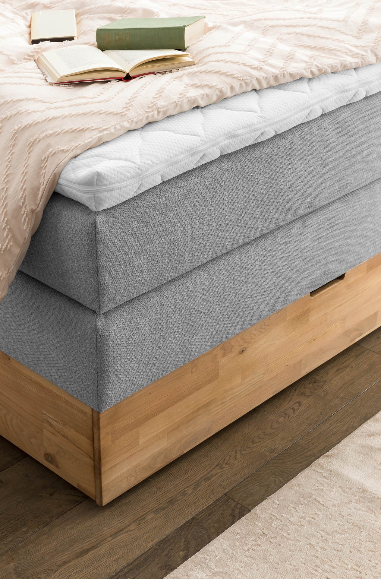 Box spring bed Marbo with storage space