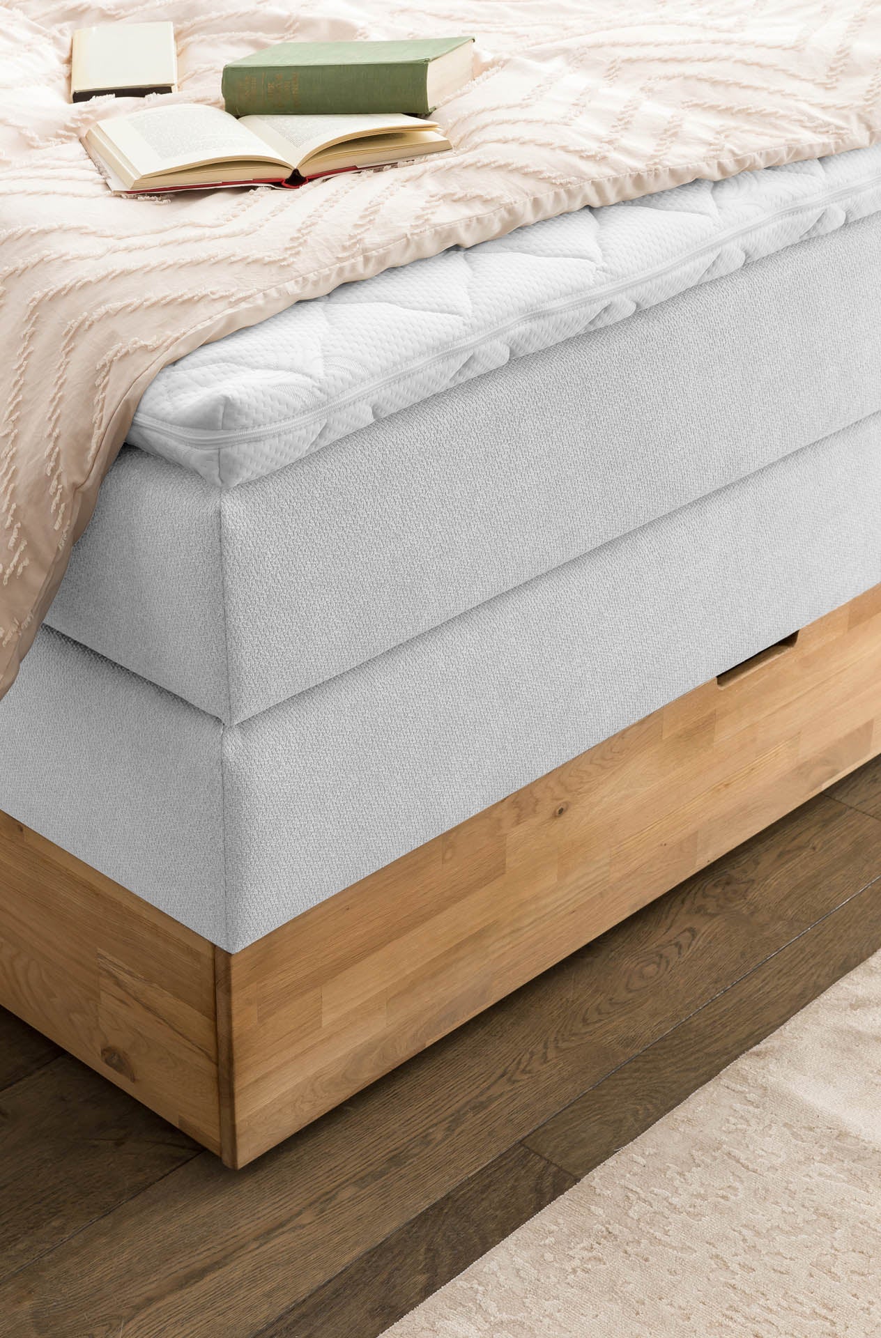 Box spring bed Marbo with storage space