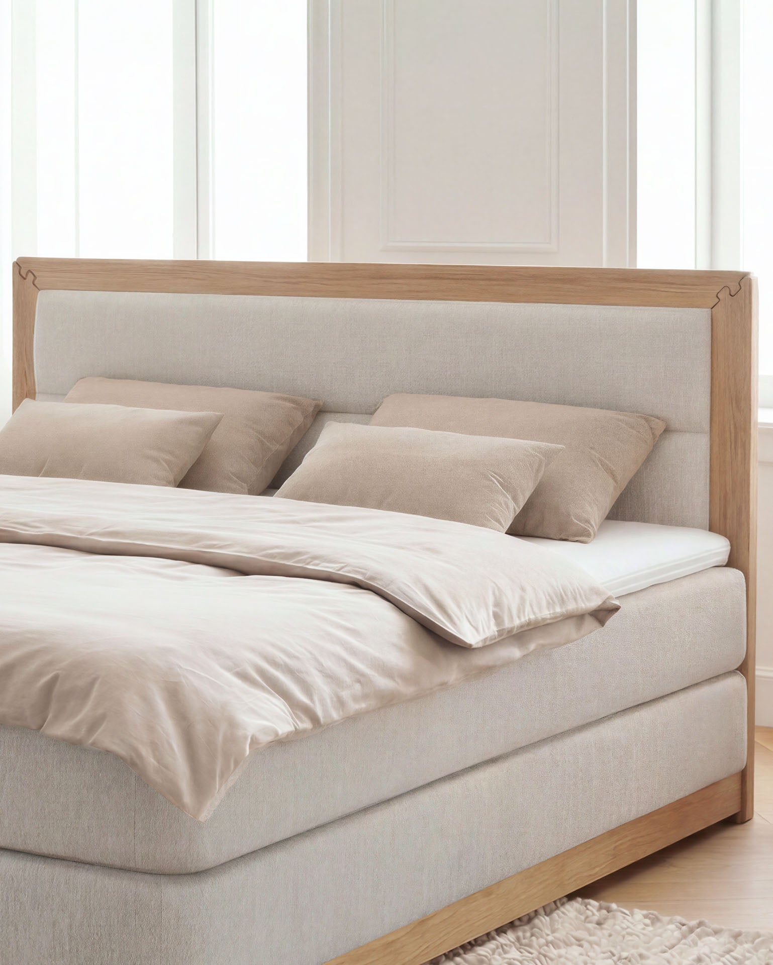 [SKU:VYG-160EC-BEIGE,VYG-180EC-BEIGE] Boxspringbett 180x200 160x200 Bett Bettkasten Polsterbett Doppelbett
