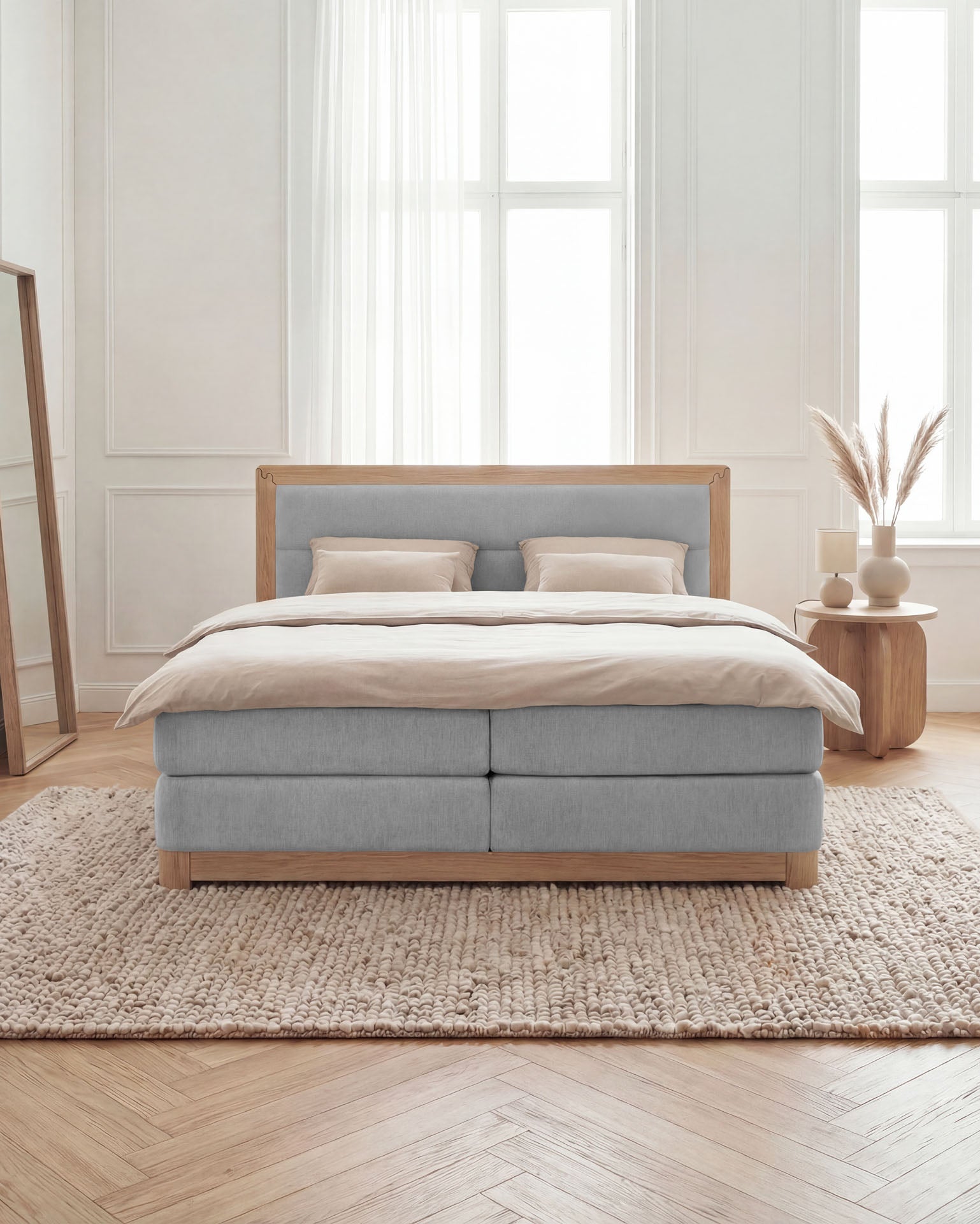 [SKU:VYG-160EC-HLG,VYG-180EC-HLG-H2] Boxspringbett 180x200 160x200 Bett Bettkasten Polsterbett Doppelbett