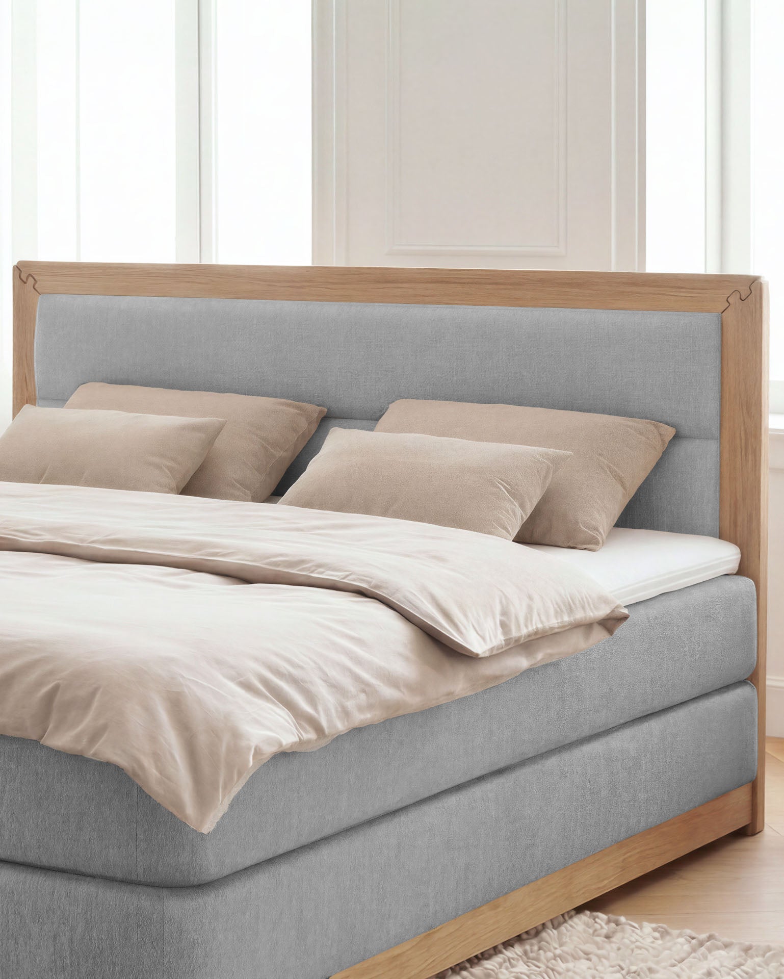 [SKU:VYG-160EC-HLG,VYG-180EC-HLG-H2] Boxspringbett 180x200 160x200 Bett Bettkasten Polsterbett Doppelbett