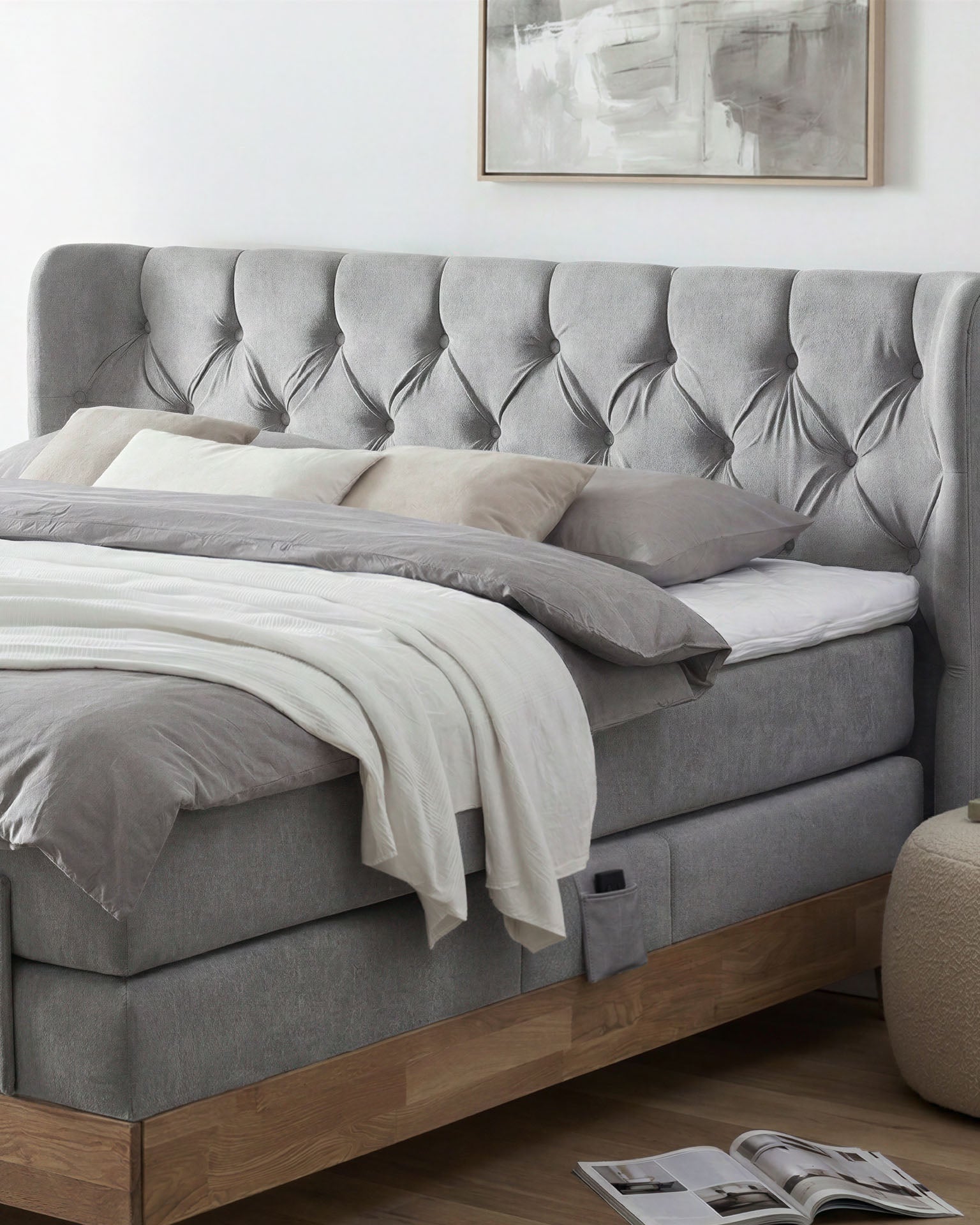 [SKU:EON-160EC-HLG-H2,EON-180EC-HLG-H2] Boxspringbett 180x200 160x200 Bett Bettkasten Polsterbett Doppelbett Motorbett Bett elektrisch verstellbar Bett mit Motor