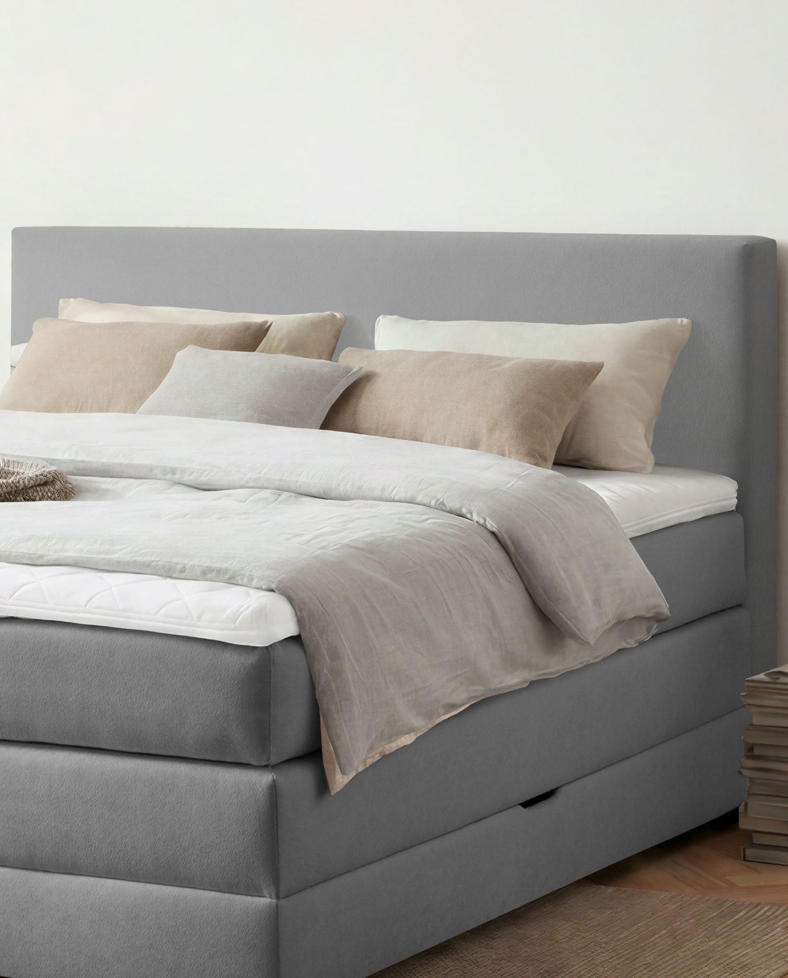 [SKU:LOFT-160-HLG,LOFT-180-HLG] Boxspringbett 180x200 160x200 Bett Bettkasten Polsterbett Doppelbett Motorbett Bett elektrisch verstellbar Bett mit Motor
