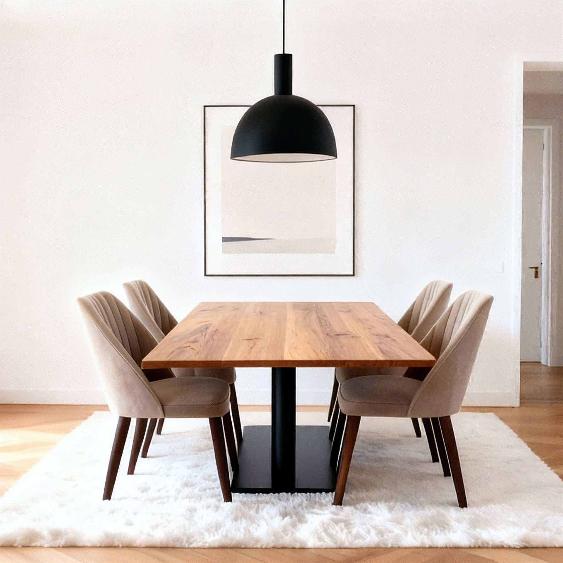 Esstisch Mond aus Massivholz Eiche