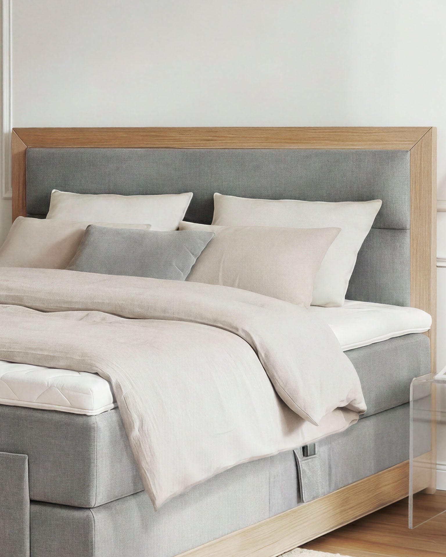 [SKU:MODELA-160-HLG,MODELA-180-HLG] Boxspringbett 180x200 160x200 Bett Bettkasten Polsterbett Doppelbett Motorbett Bett elektrisch verstellbar Bett mit Motor