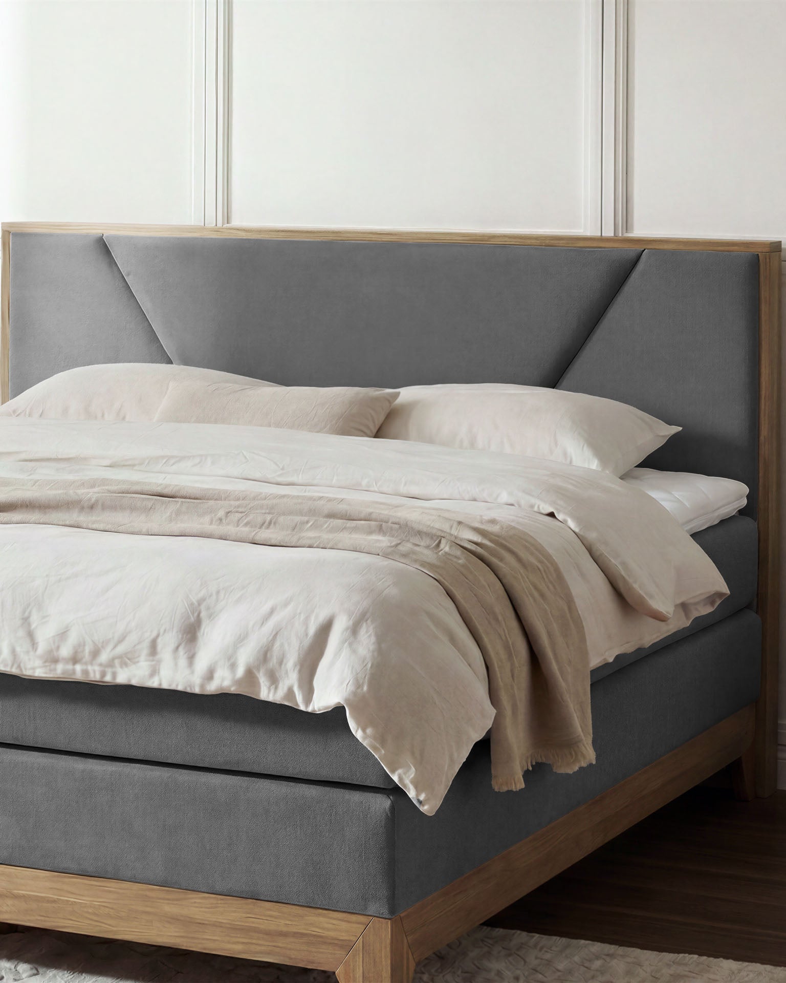 [SKU:RIVIERA-160-ANT,RIVIERA-180-ANT] Boxspringbett 180x200 160x200 Bett Bettkasten Polsterbett Doppelbett Motorbett Bett elektrisch verstellbar Bett mit Motor