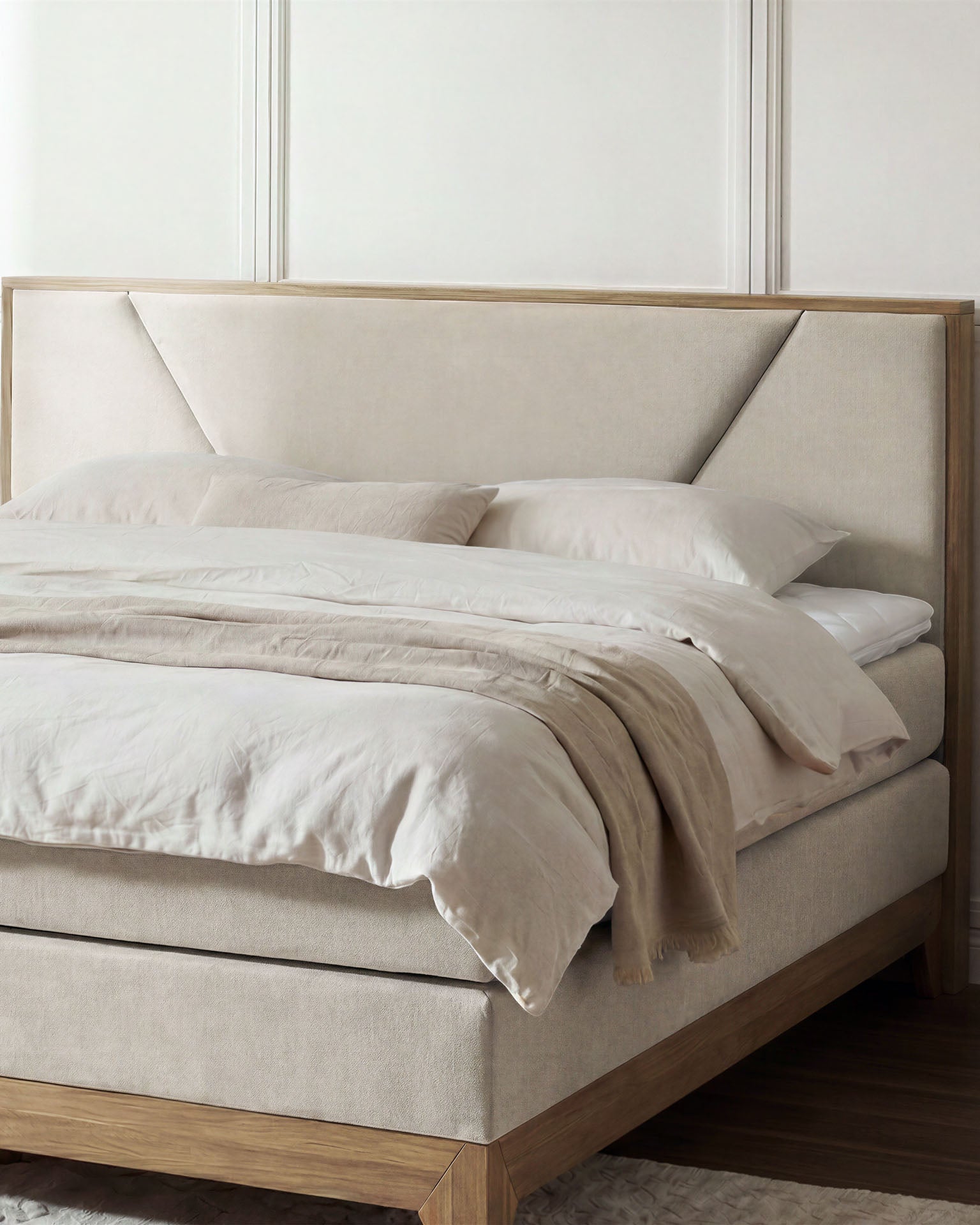 [SKU:RIVIERA-160-BEIGE,RIVIERA-180-BEIGE] Boxspringbett 180x200 160x200 Bett Bettkasten Polsterbett Doppelbett Motorbett Bett elektrisch verstellbar Bett mit Motor